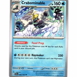 Crabominable Uncommon 042/142 Stellar Crown Pokemon