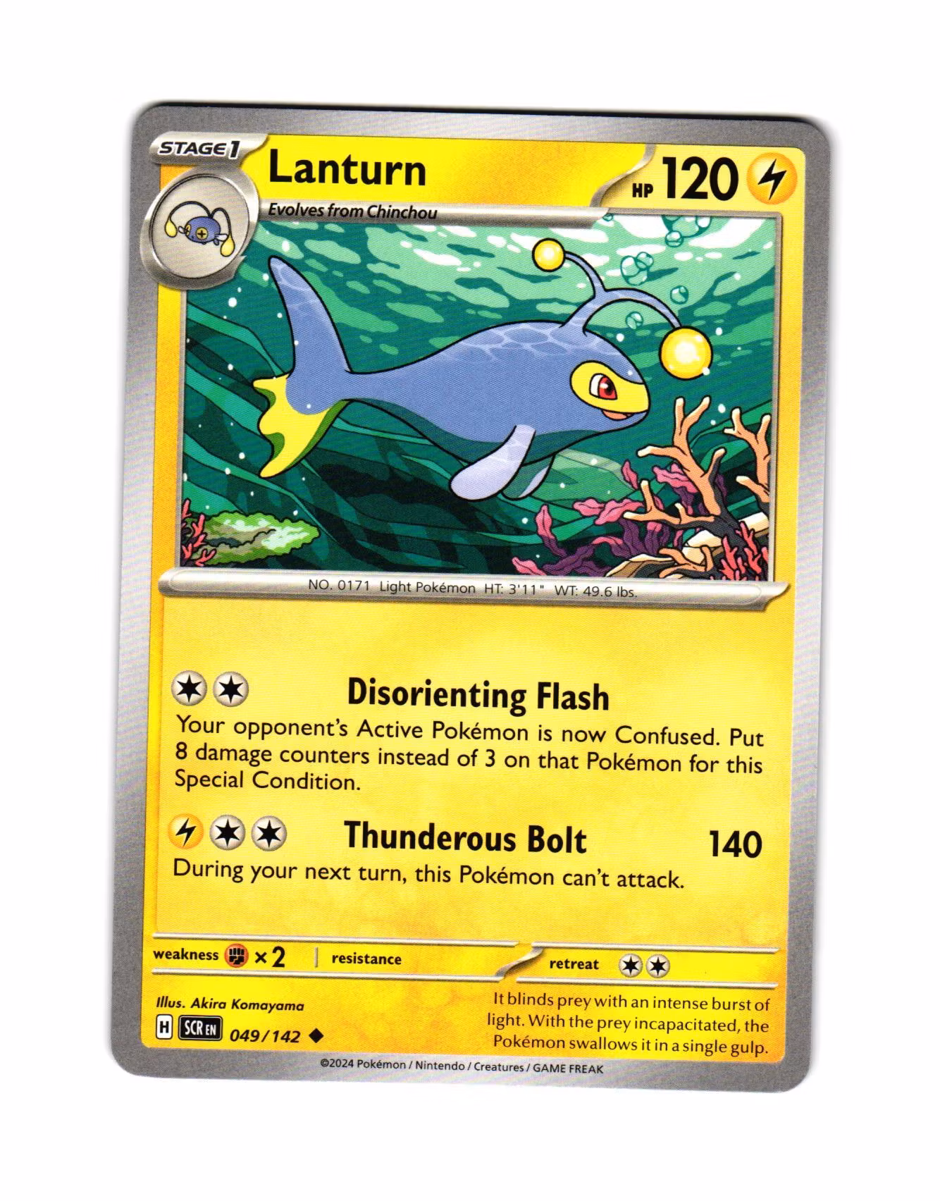 Lanturn Uncommon 049/142 Stellar Crown Pokemon