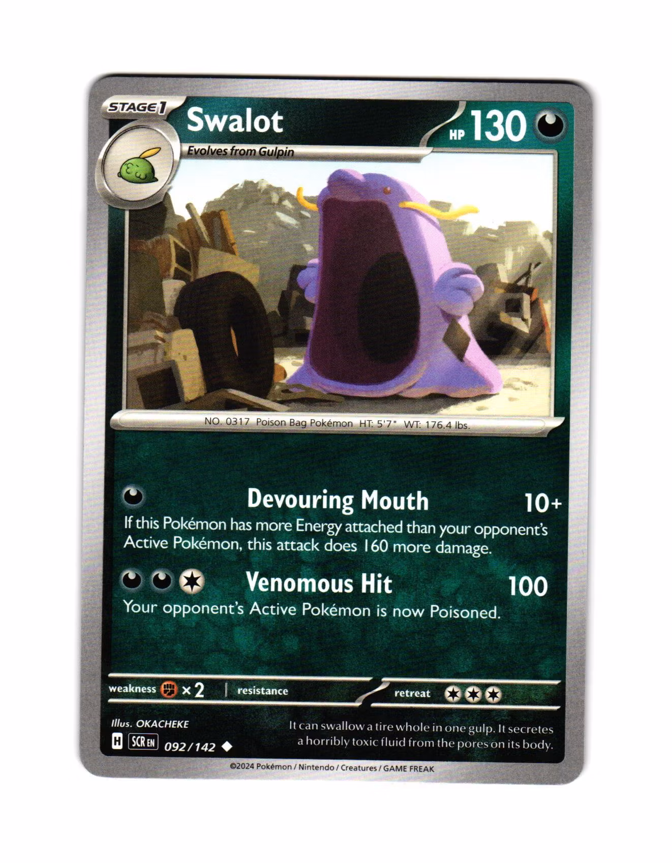 Swalot Uncommon 092/142 Stellar Crown Pokemon