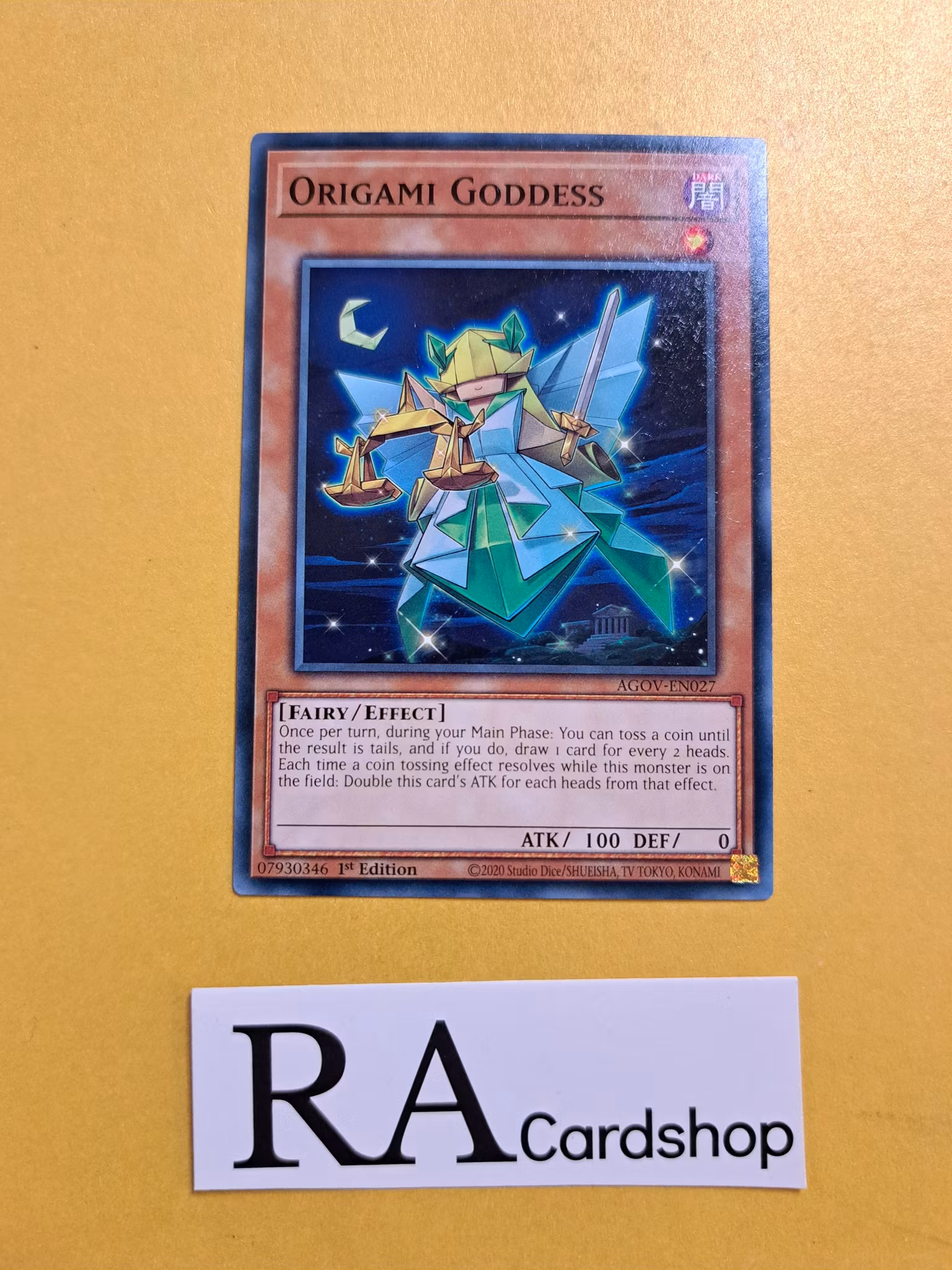 Origami Goddess Common AGOV-EN027 1st Edition Age of Overlord 2020 AGOV Yu-Gi-Oh