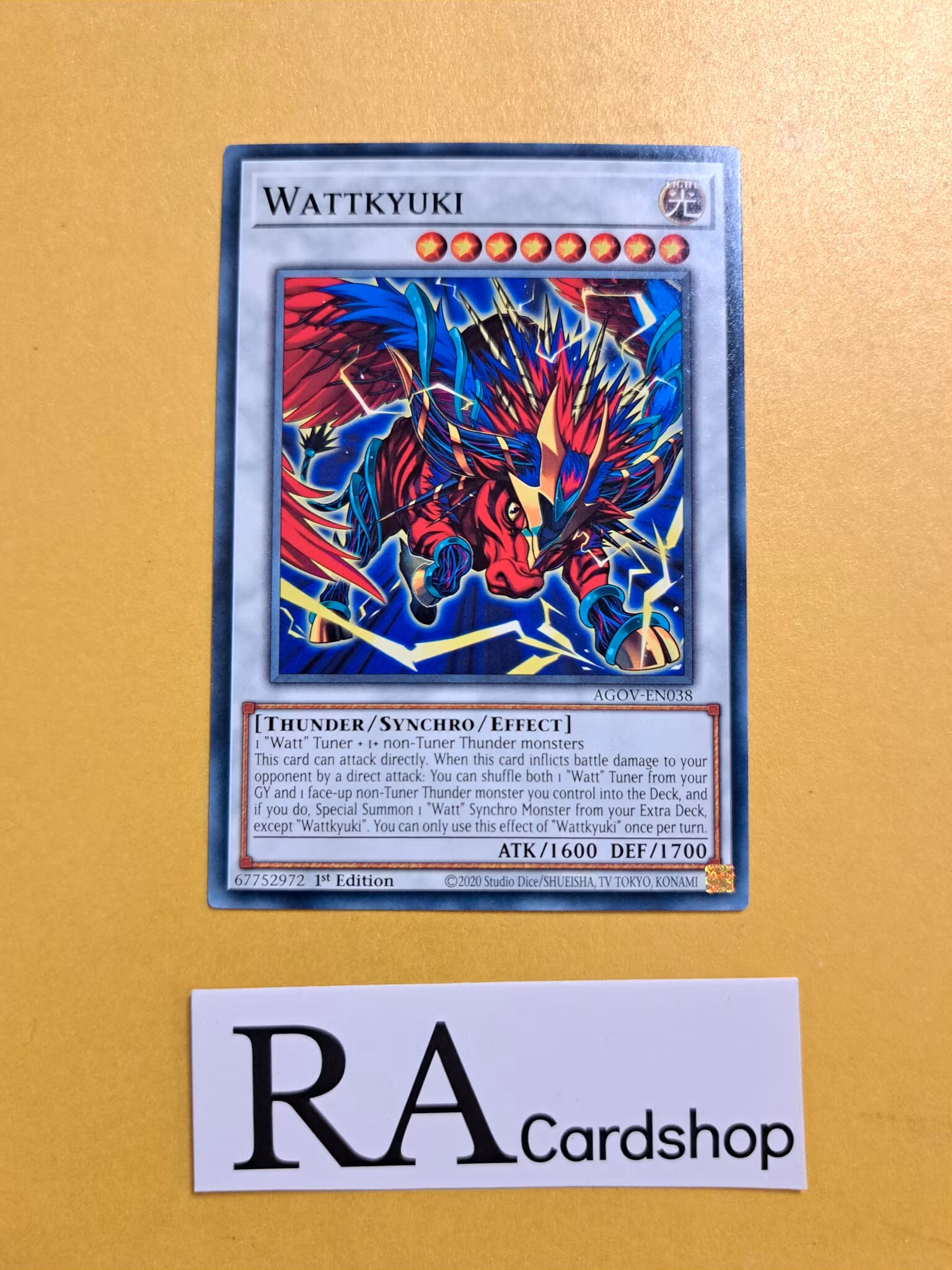 Wattkyuki Common AGOV-EN038 1st Edition Age of Overlord 2020 AGOV Yu-Gi-Oh