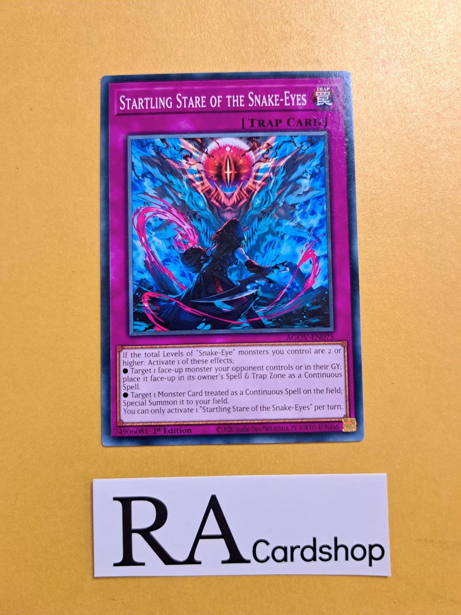 Startling Stare of the Snake-Eyes Common AGOV-EN075 1st Edition Age of Overlord 2020 AGOV Yu-Gi-Oh