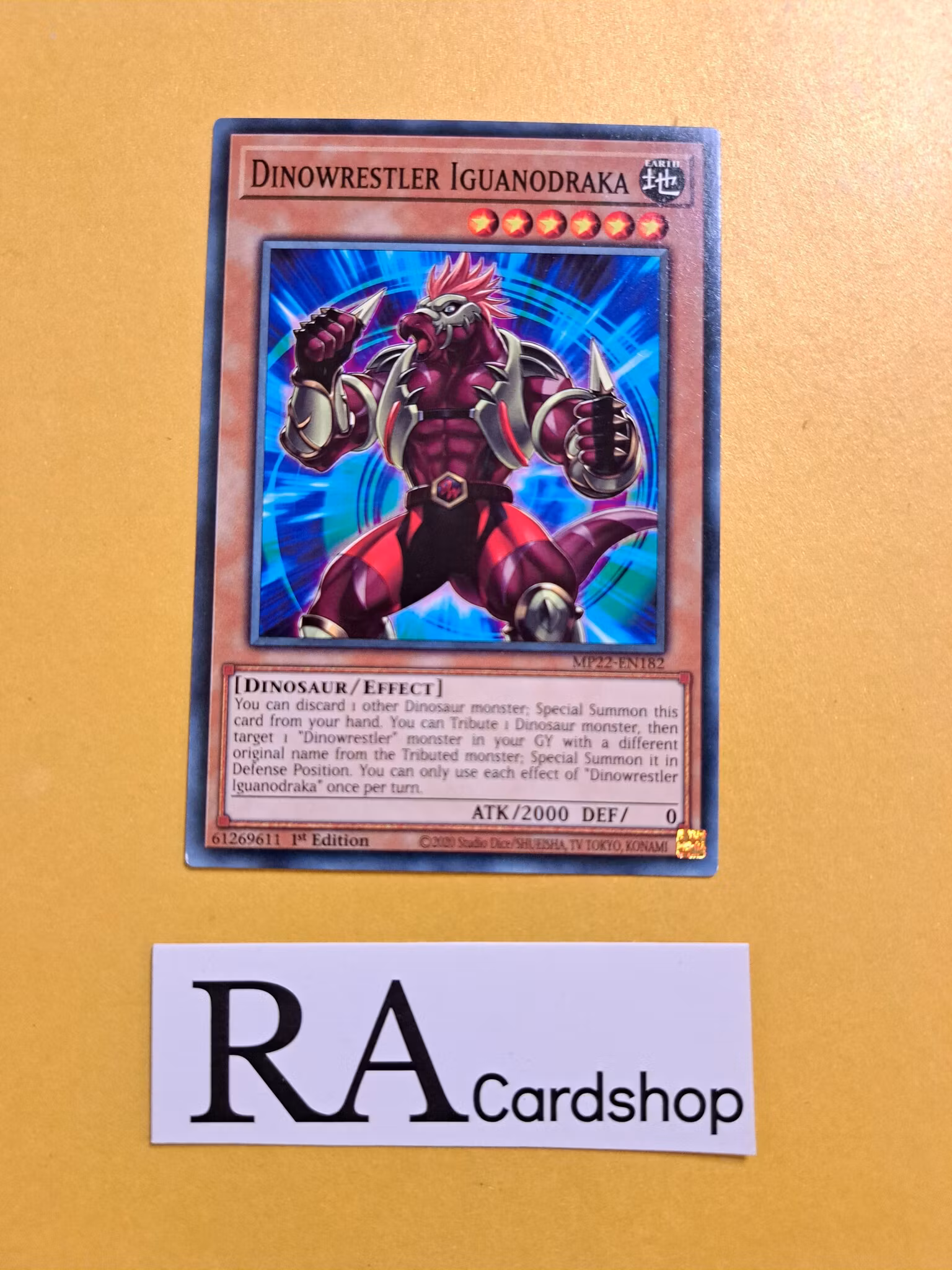 Dinowrestler Iguanodraka Common MP22-EN182 1st Edition Tin of the Pharaohs Gods 2022 MP22 Yu-Gi-Oh