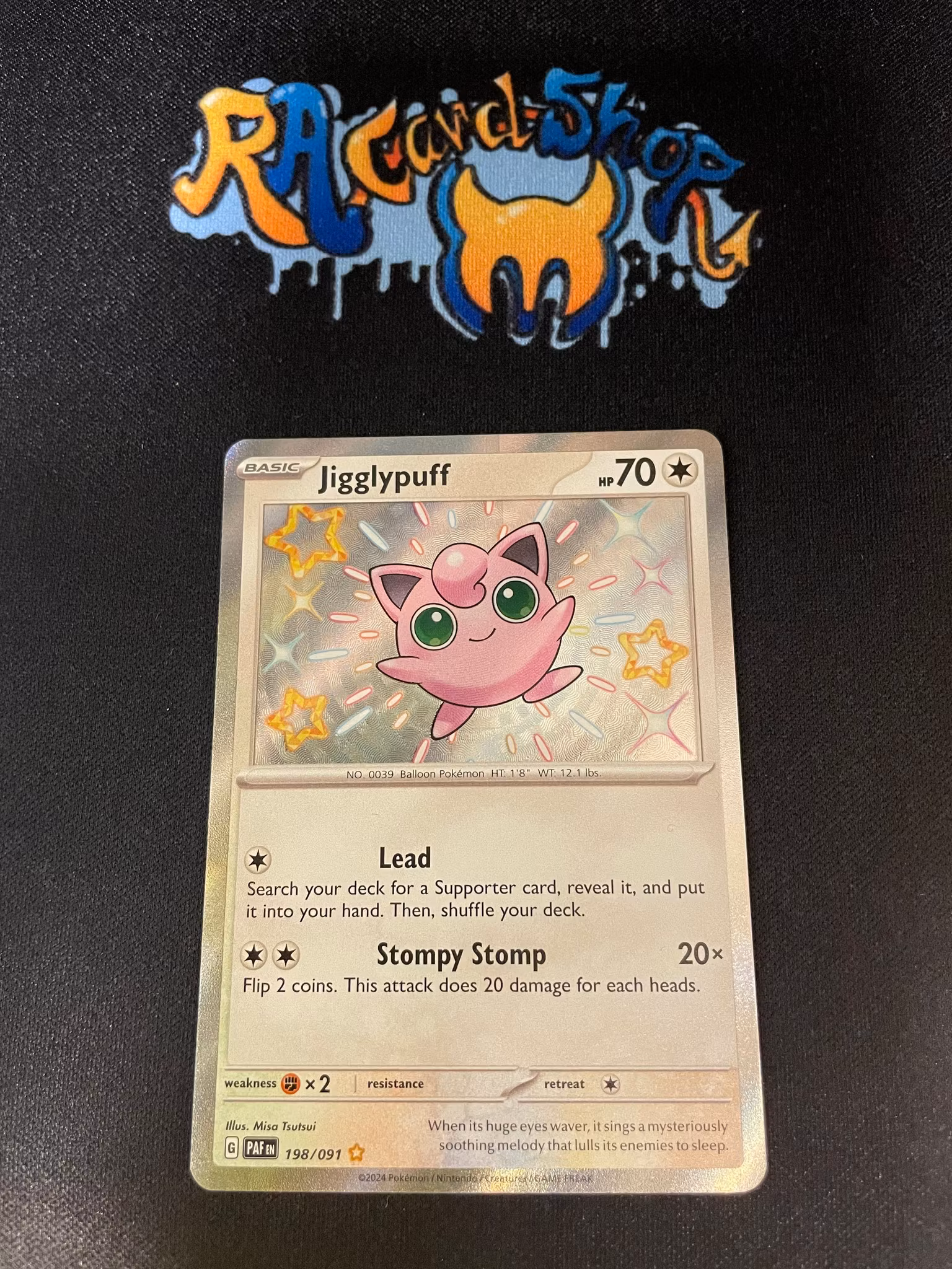 Jigglypuff Shiny Rare 198/091 Paldean Fates Pokemon