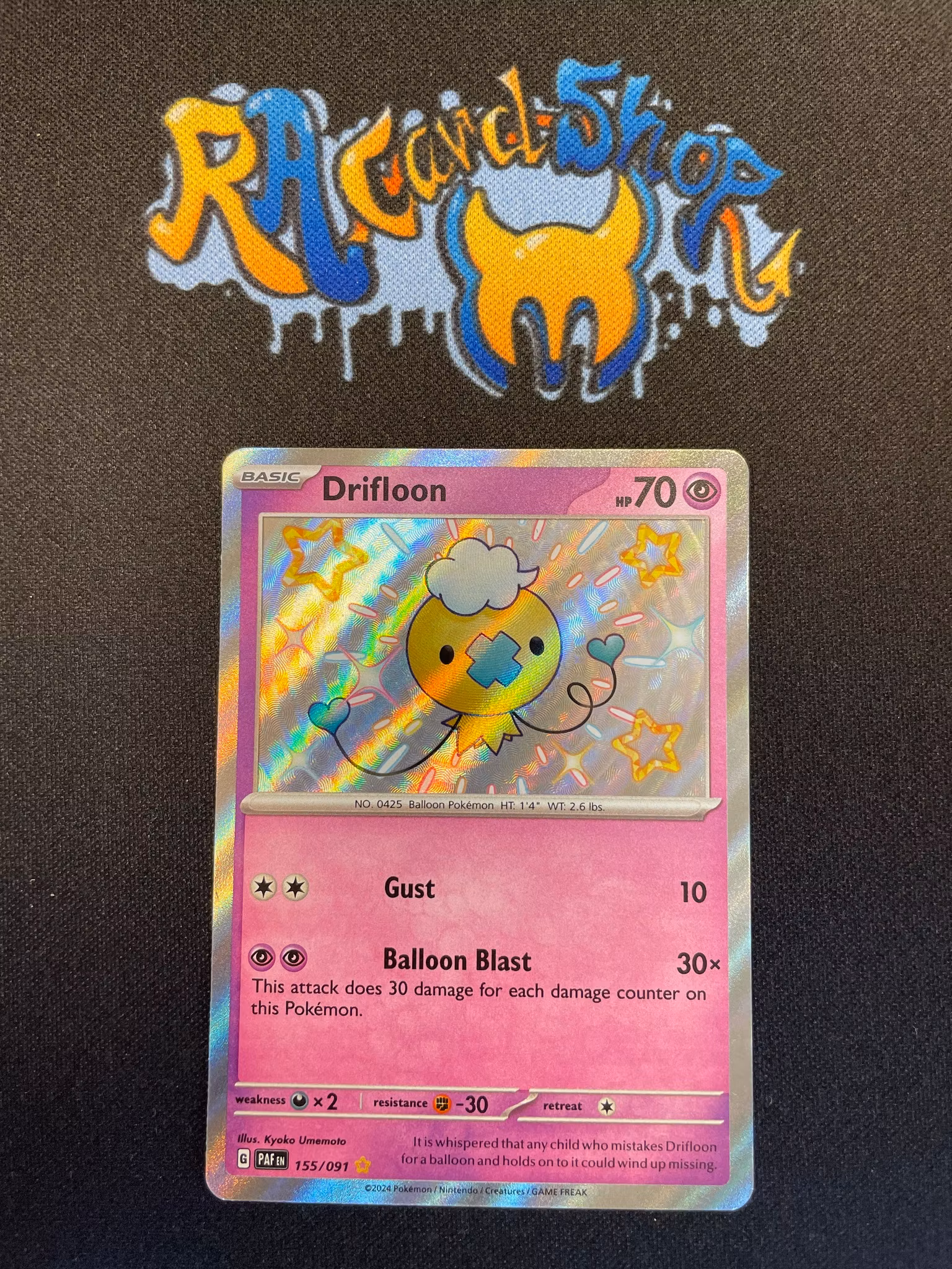 Drifloon Shiny Rare 155/091 Paldean Fates Pokemon