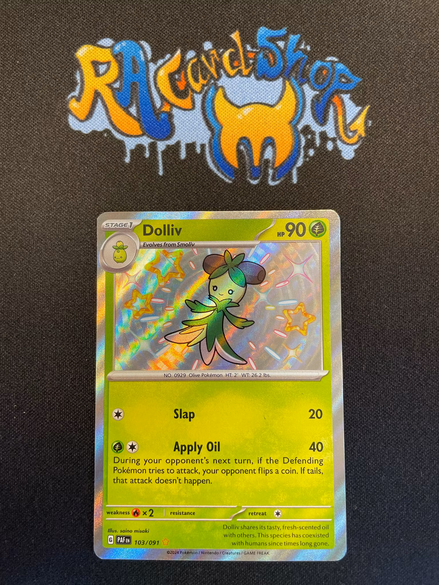 Dolliv Shiny Rare 103/091 Paldean Fates Pokemon