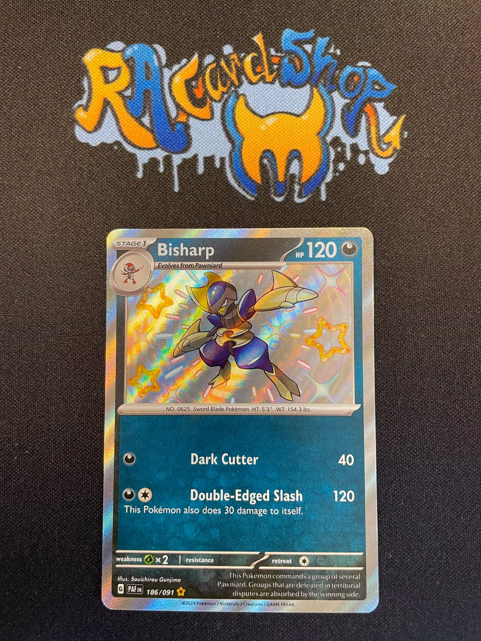 Bisharp Shiny Rare 186/091 Paldean Fates Pokemon