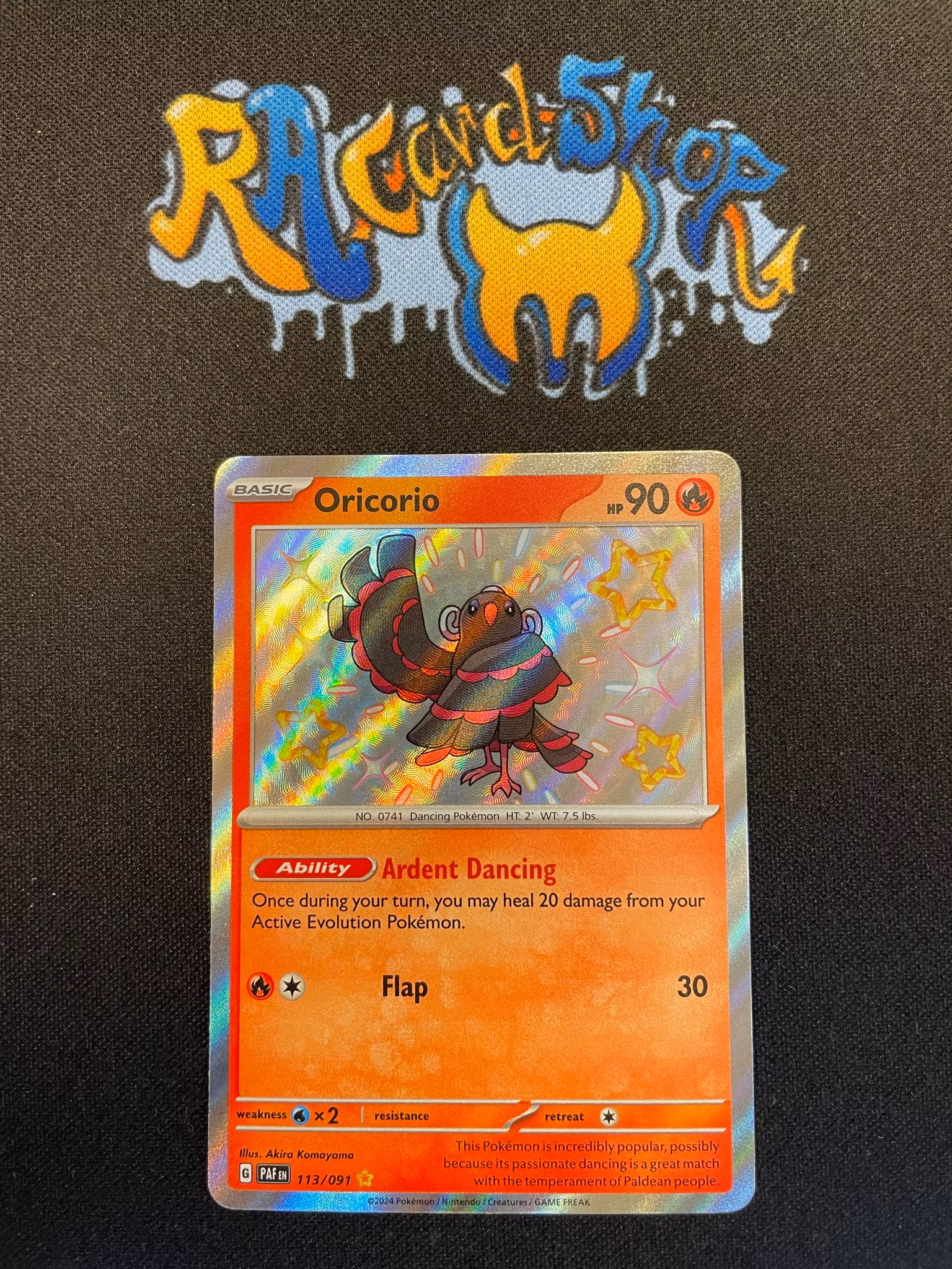 Oricorio Shiny Rare 113/091 Paldean Fates Pokemon