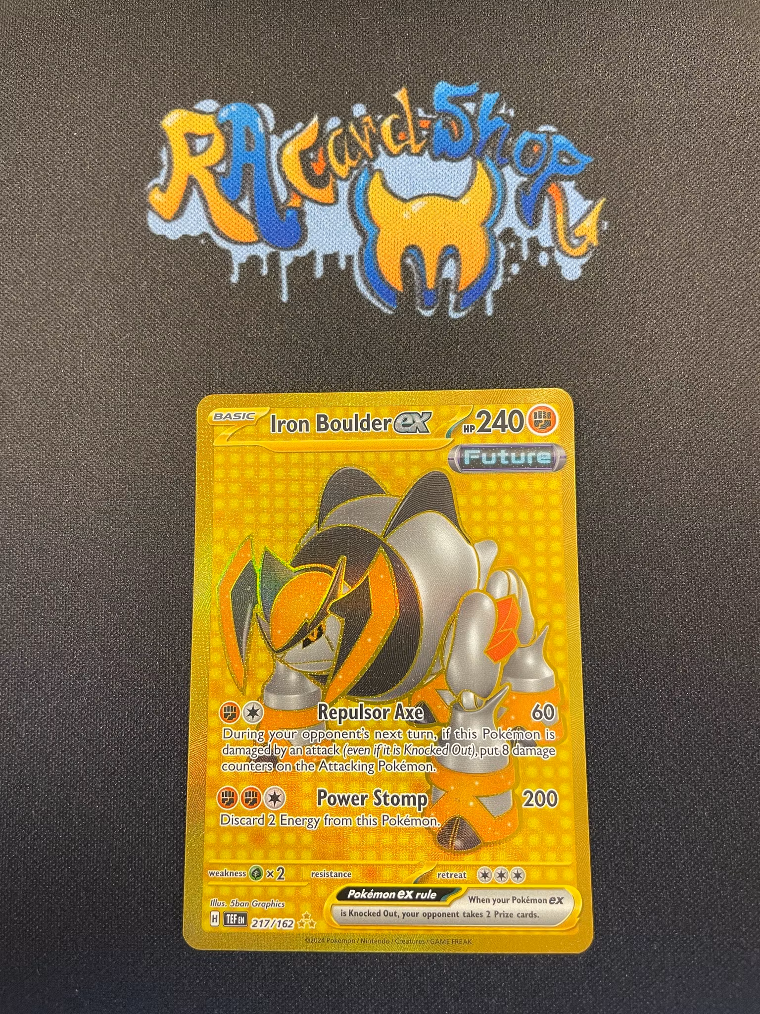 Iron Boulder ex Secret Rare 217/162 Temporal Forces Pokemon