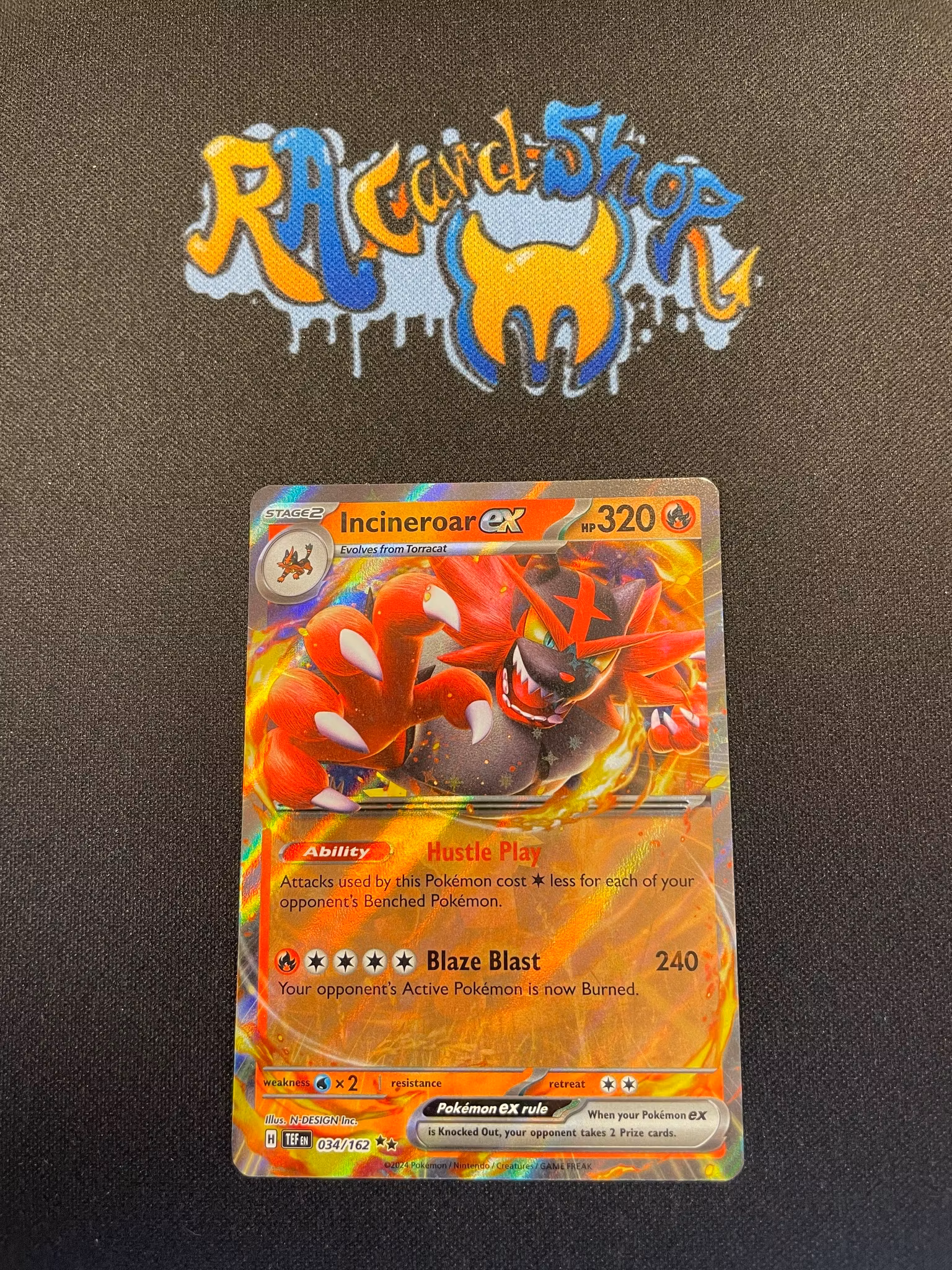 Incineroar ex Double Rare 034/162 Temporal Forces Pokemon