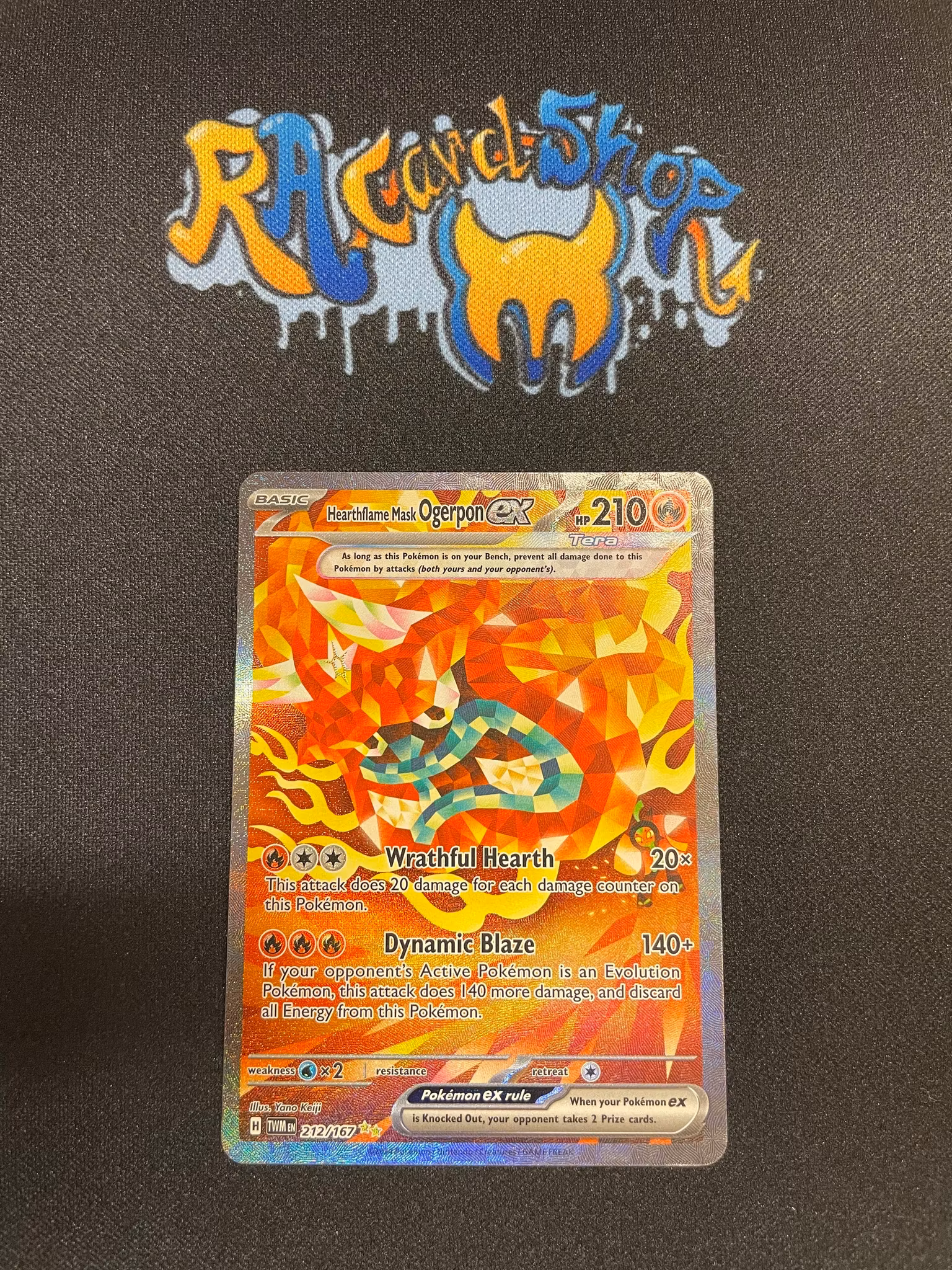 Heartflame Mask Ogerpon ex Special Illustration Rare 212/167 Twilight Masquerade Pokemon