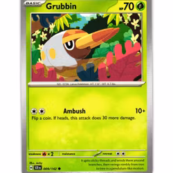 Grubbin Common 009/142 Stellar Crown Pokemon