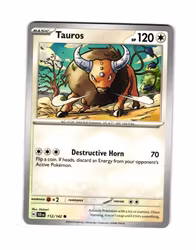 Tauros Common 112/142 Stellar Crown Pokemon