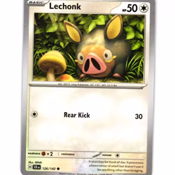 Lechonk Common 126/142 Stellar Crown Pokemon