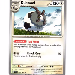 Dubwool Uncommon 125/142 Stellar Crown Pokemon