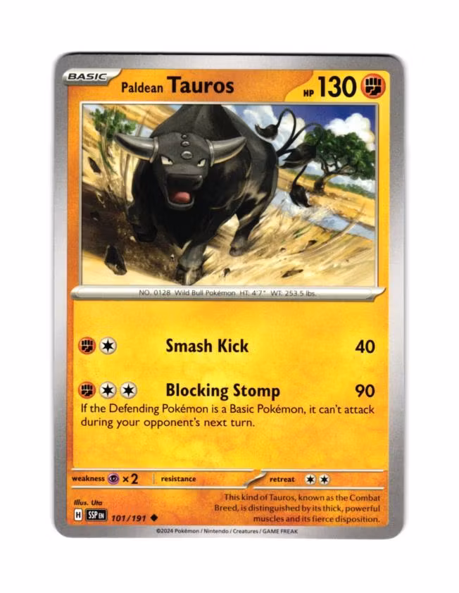 Paldean Tauros Uncommon 101/191 Surging Sparks Pokemon