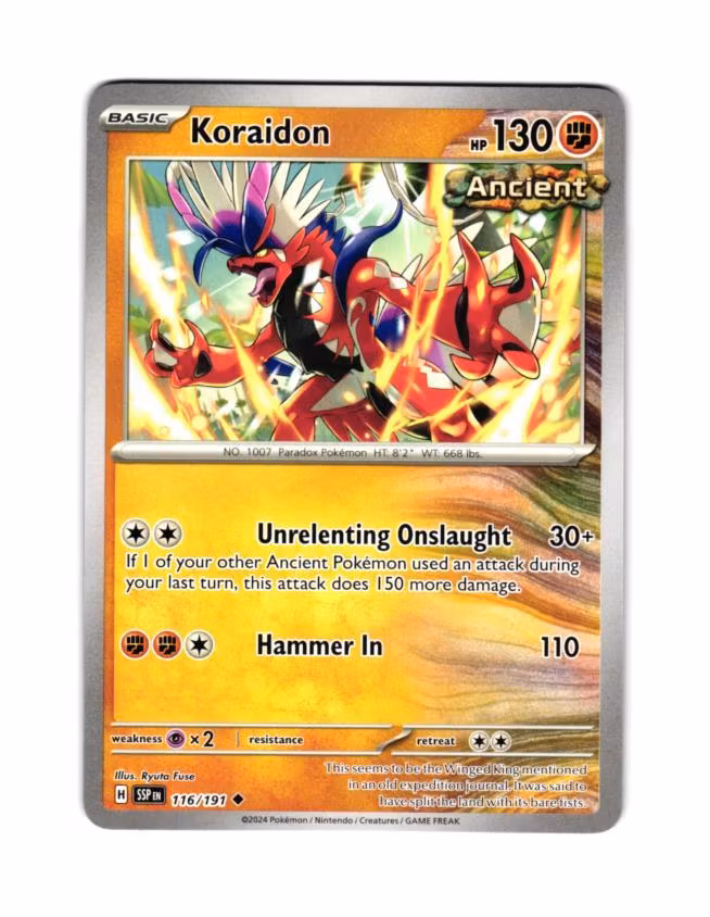 Koraidon Uncommon 116/191 Surging Sparks Pokemon