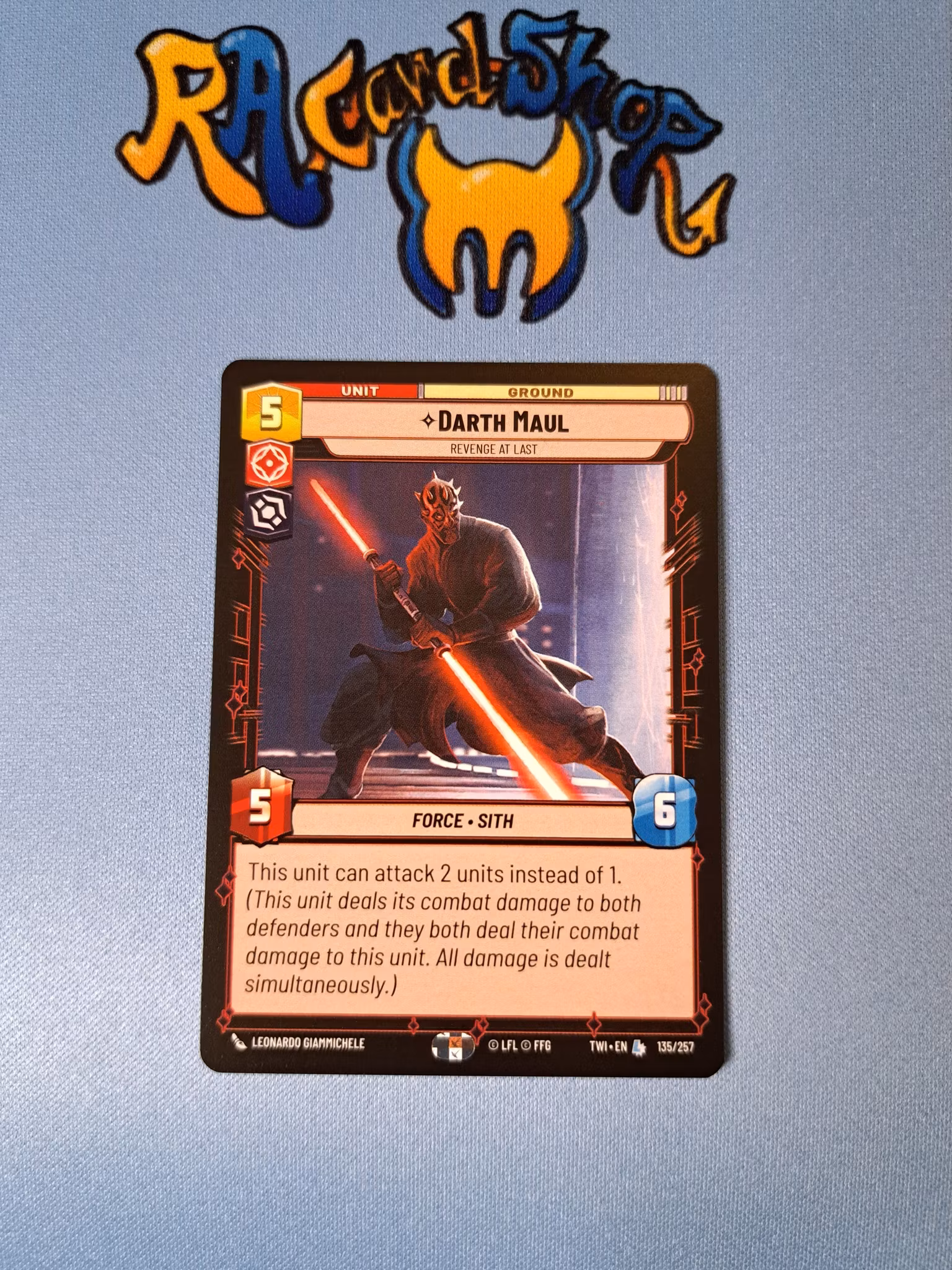 Darth Maul Legendary 135/262 Twilight of the Republic (TWI) Star Wars Unlimited TCG