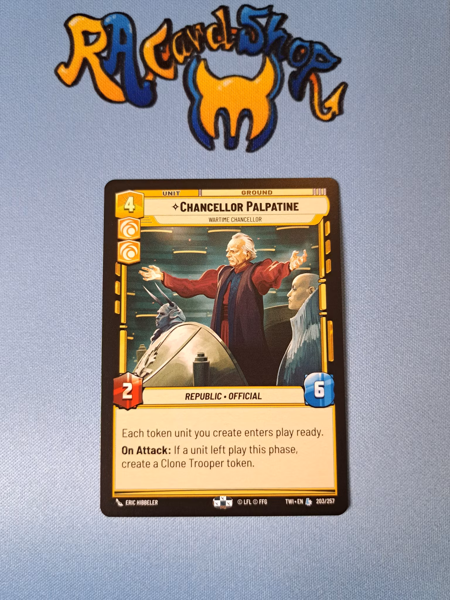 Chancellor Palpatine Legendary 203/262 Twilight of the Republic (TWI) Star Wars Unlimited TCG