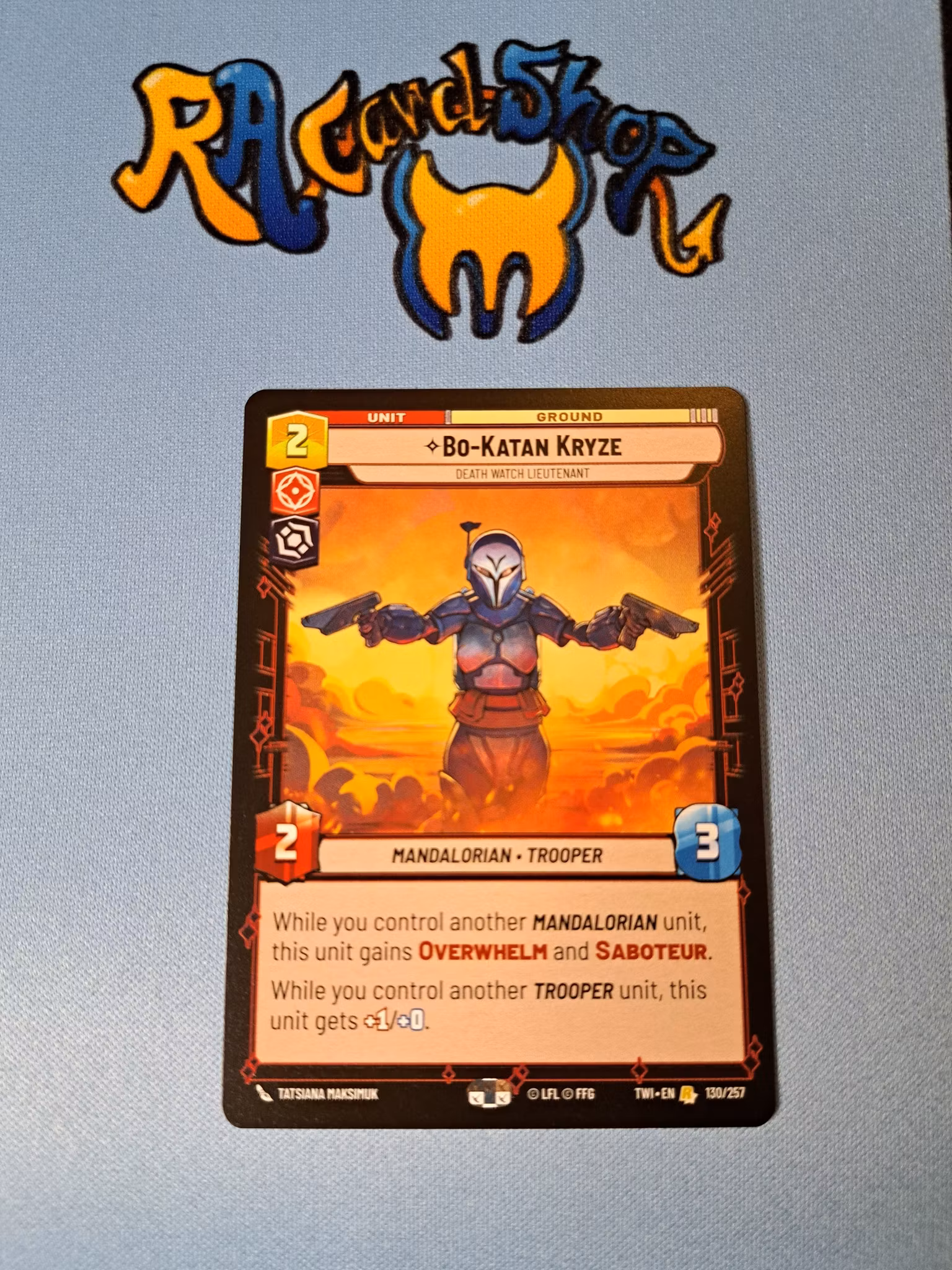 Bo-Katan Kryze Rare 130/257 Twilight of the Republic (TWI) Star Wars Unlimited TCG
