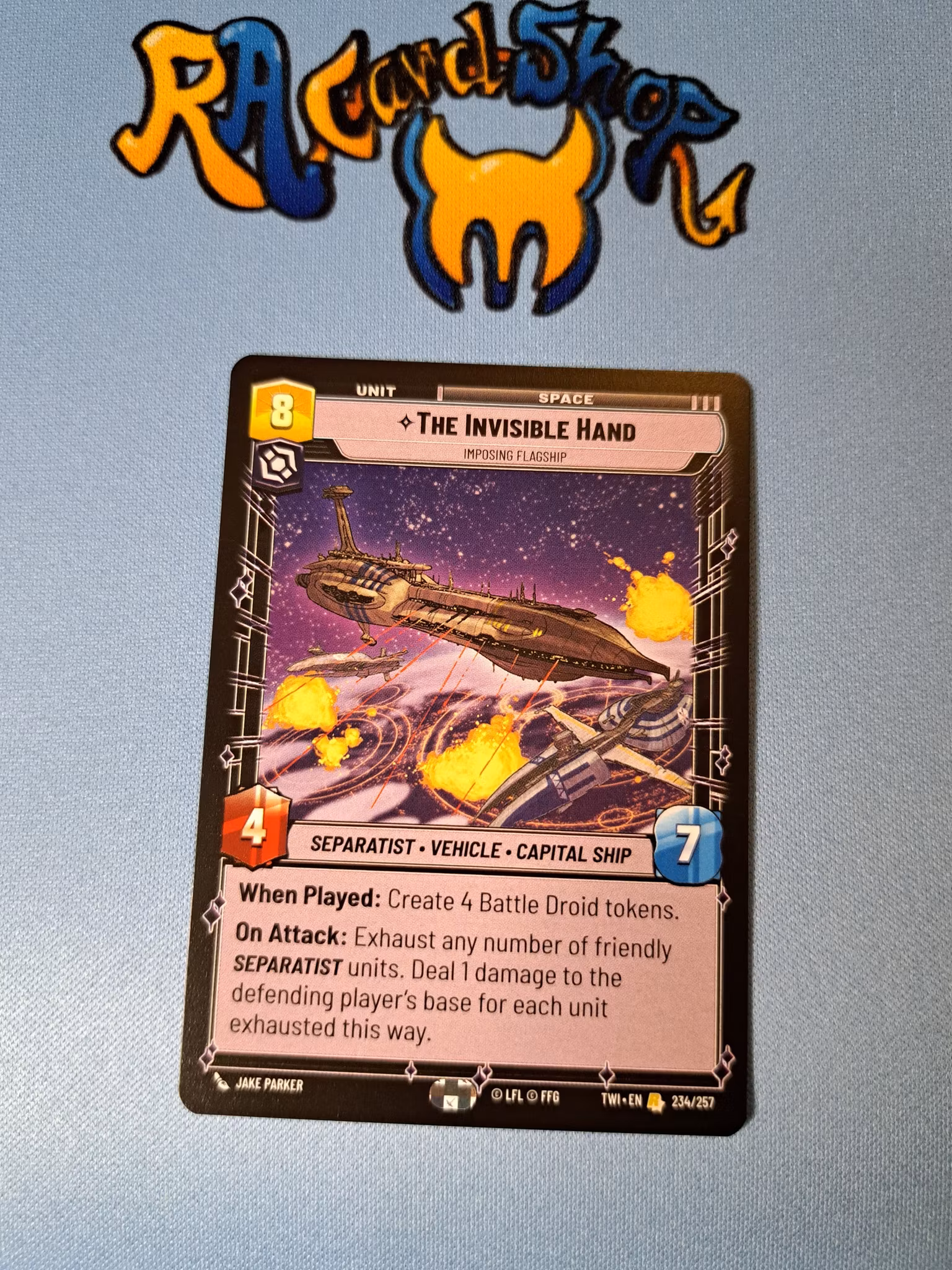 The Invisible Hand Rare 234/257 Twilight of the Republic (TWI) Star Wars Unlimited TCG