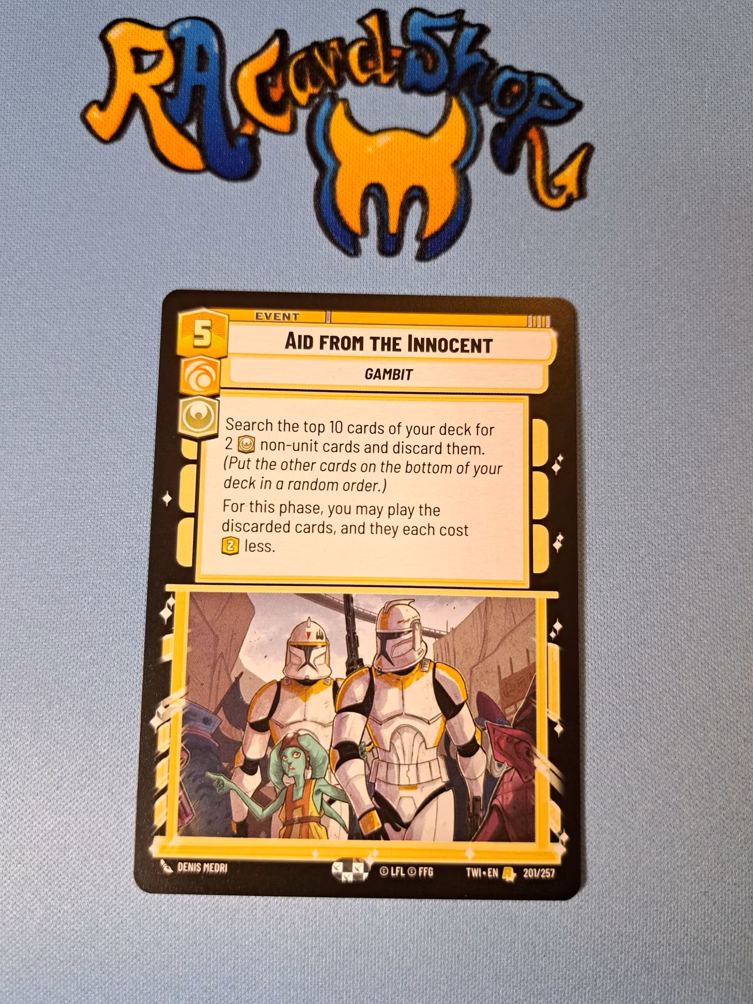 Aid From The innocent Rare 201/262 Twilight of the Republic (TWI) Star Wars Unlimited TCG