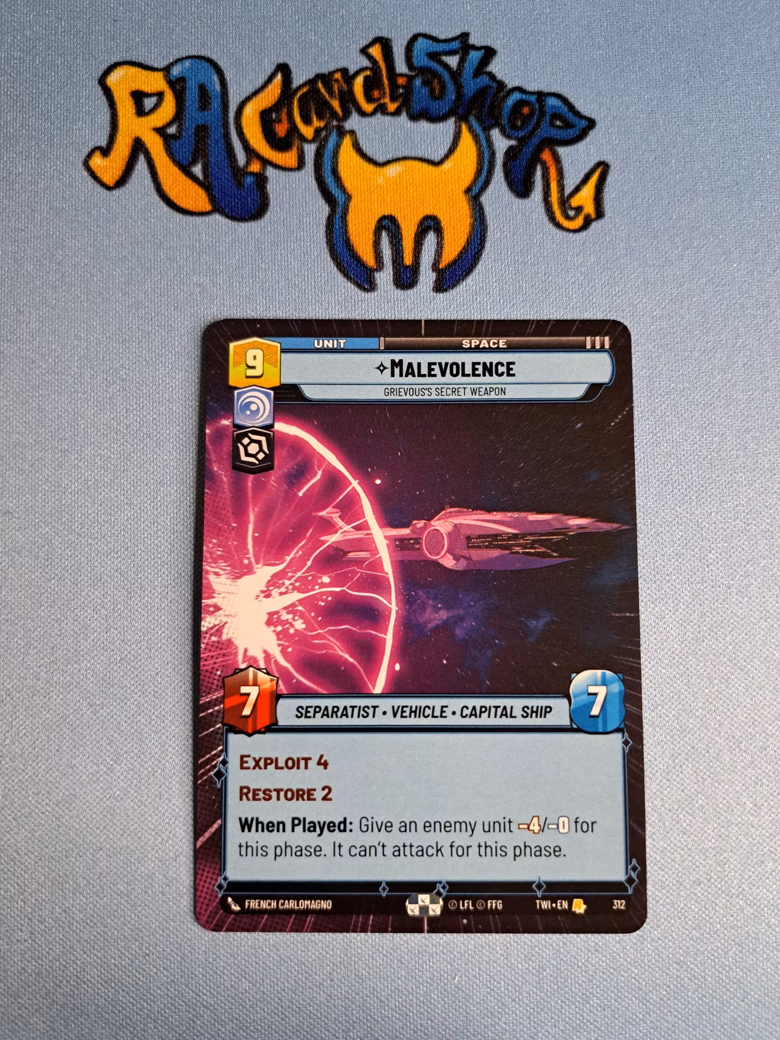 Malevolence Rare Hyper 312 Twilight of the Republic (TWI) Star Wars Unlimited TCG