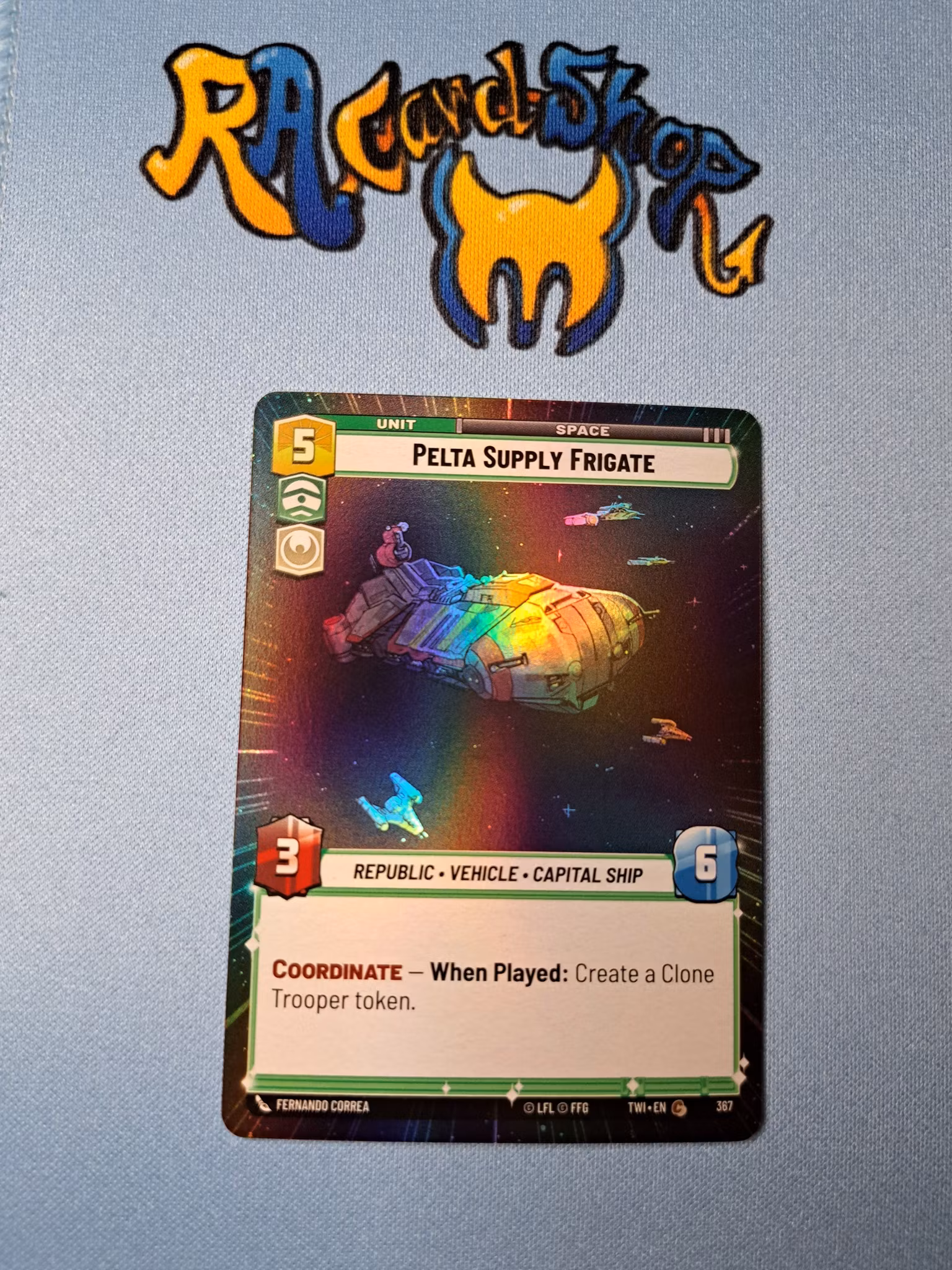 Pelta Supply Frigate Common Hyper Foil 367 Twilight of the Republic (TWI) Star Wars Unlimited TCG