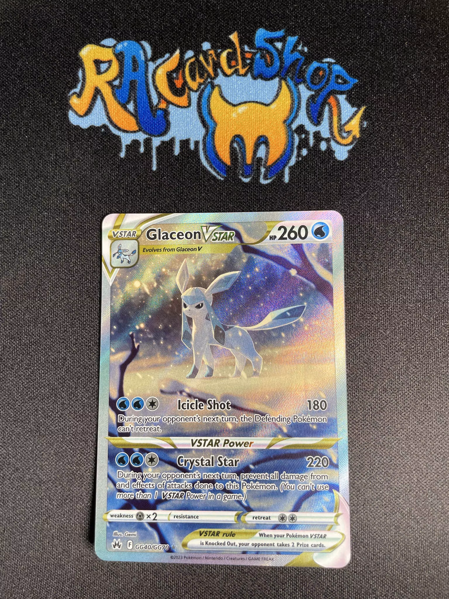 Glaceon Vstar Special Illustration Rare GG40/GG70 Crown Zenith Pokemon