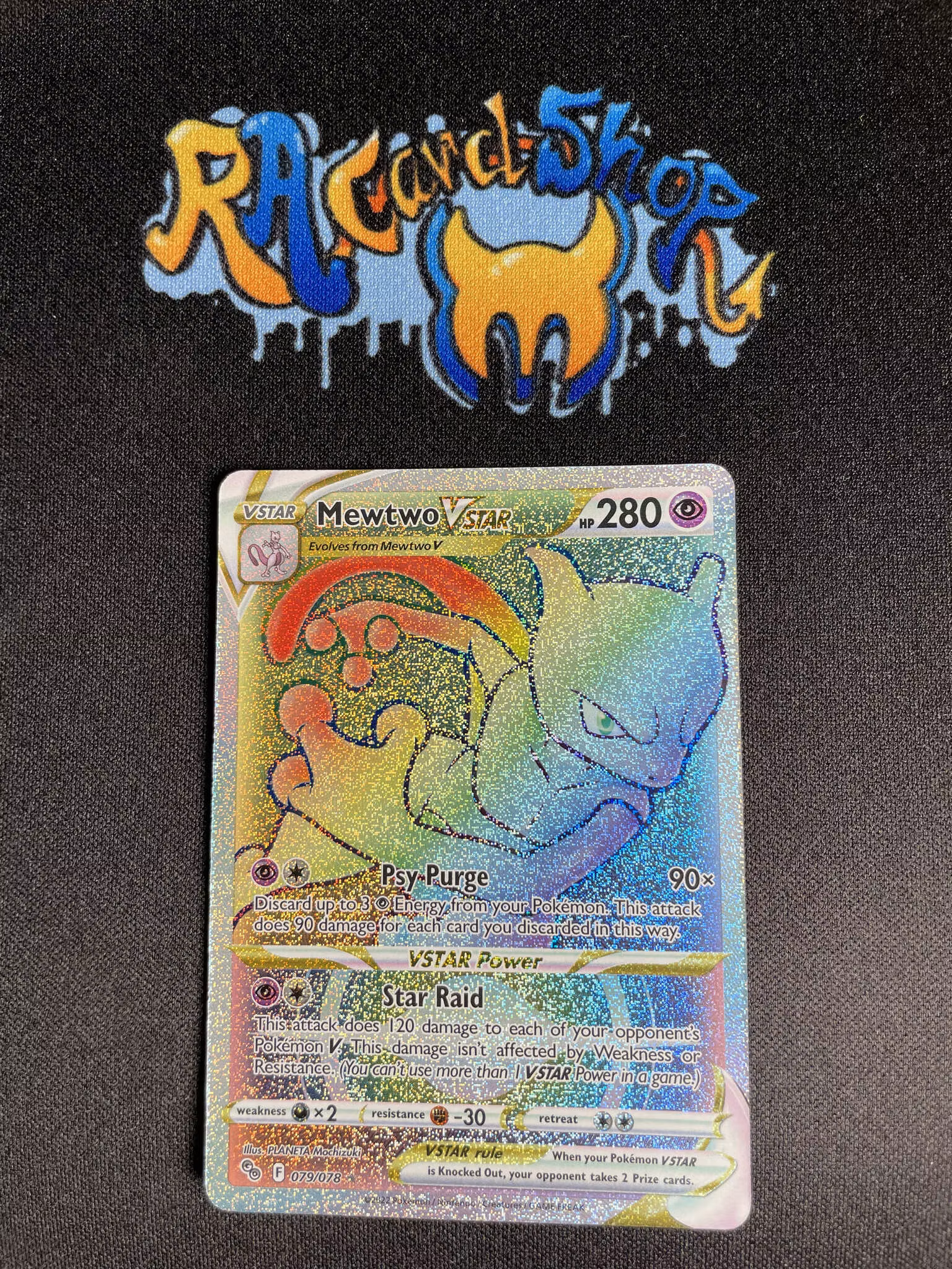 Mewtwo Vstar Secret Rare 079/078 Pokemon GO Pokemon