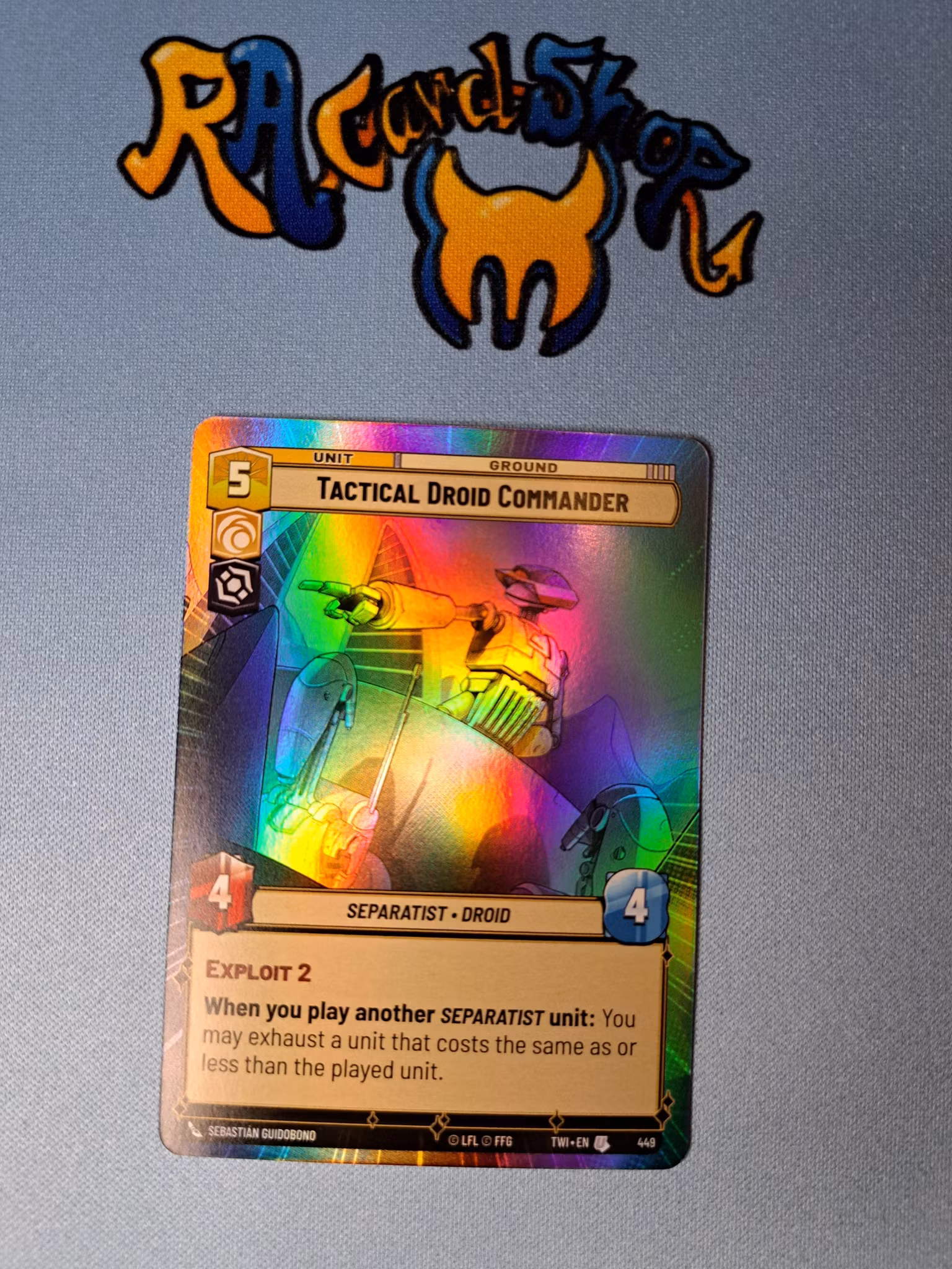 Tactical Droid Commander Uncommon Hyper Foil 449 Twilight of the Republic (TWI) Star Wars Unlimited TCG