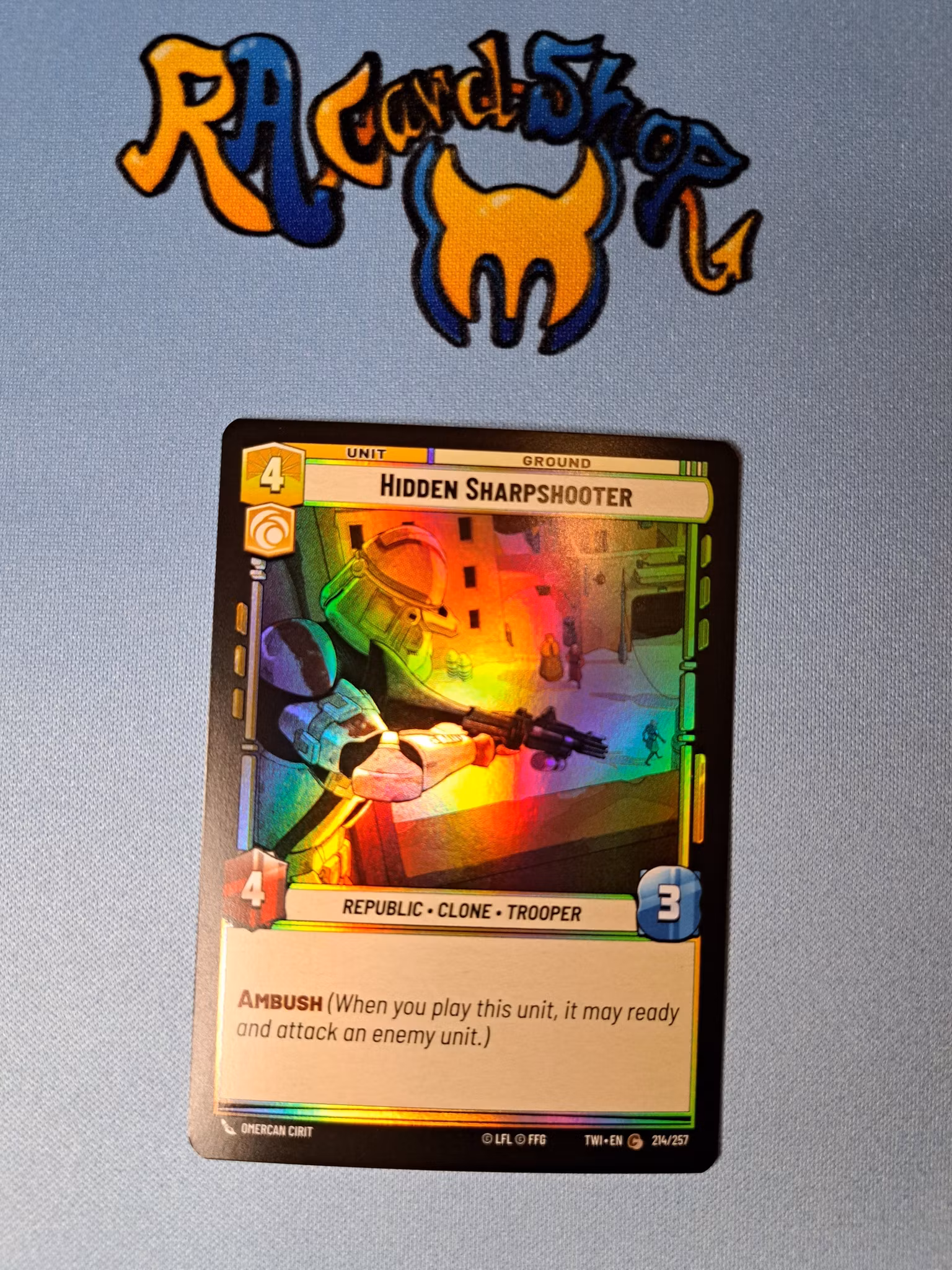 Hidden Sharpshooter Common Foil 214/262 Twilight of the Republic (TWI) Star Wars Unlimited TCG