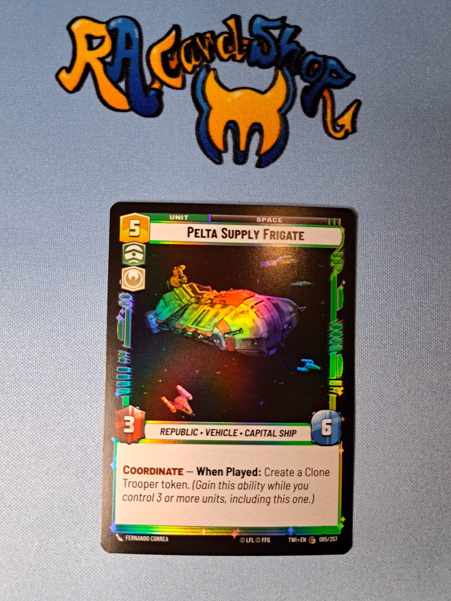 Pelta Supply Frigate Common Foil 095/262 Twilight of the Republic (TWI) Star Wars Unlimited TCG