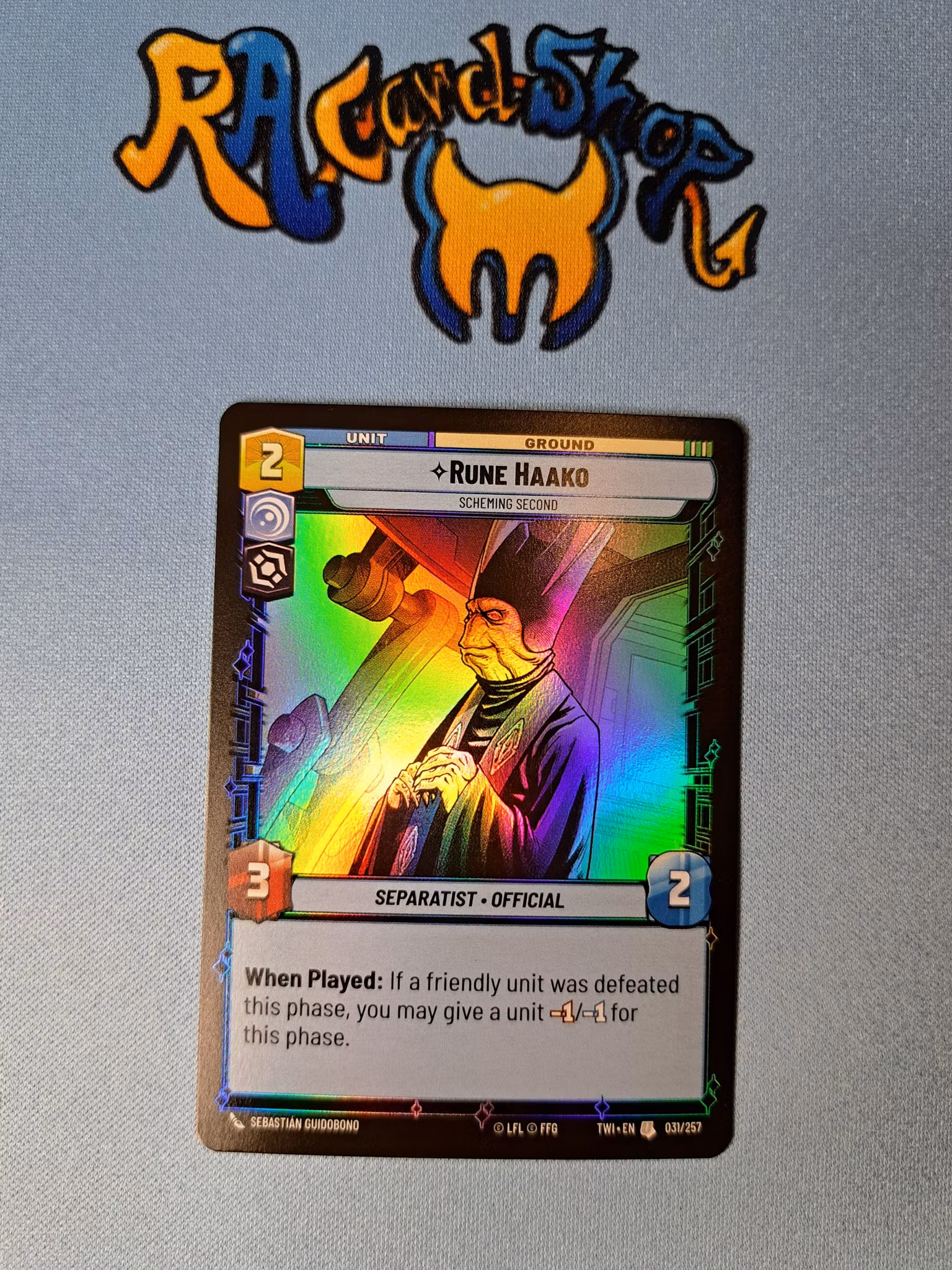 Rune Haako Uncommon Foil 031/262 Twilight of the Republic (TWI) Star Wars Unlimited TCG