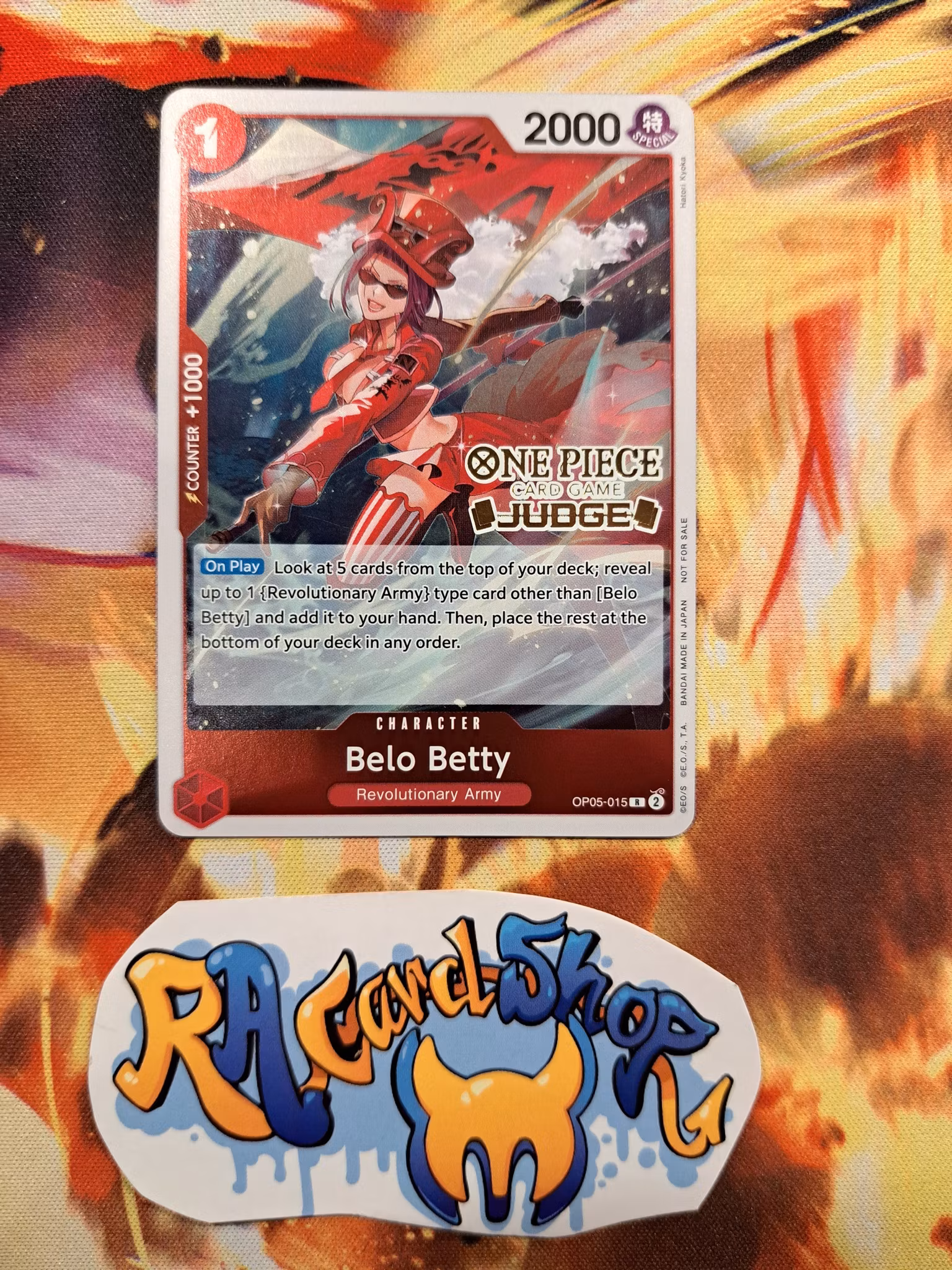 Belo Betty Rare Judge Stamp OP05-015 Awakening of the New Era OP05 One Piece Card Game