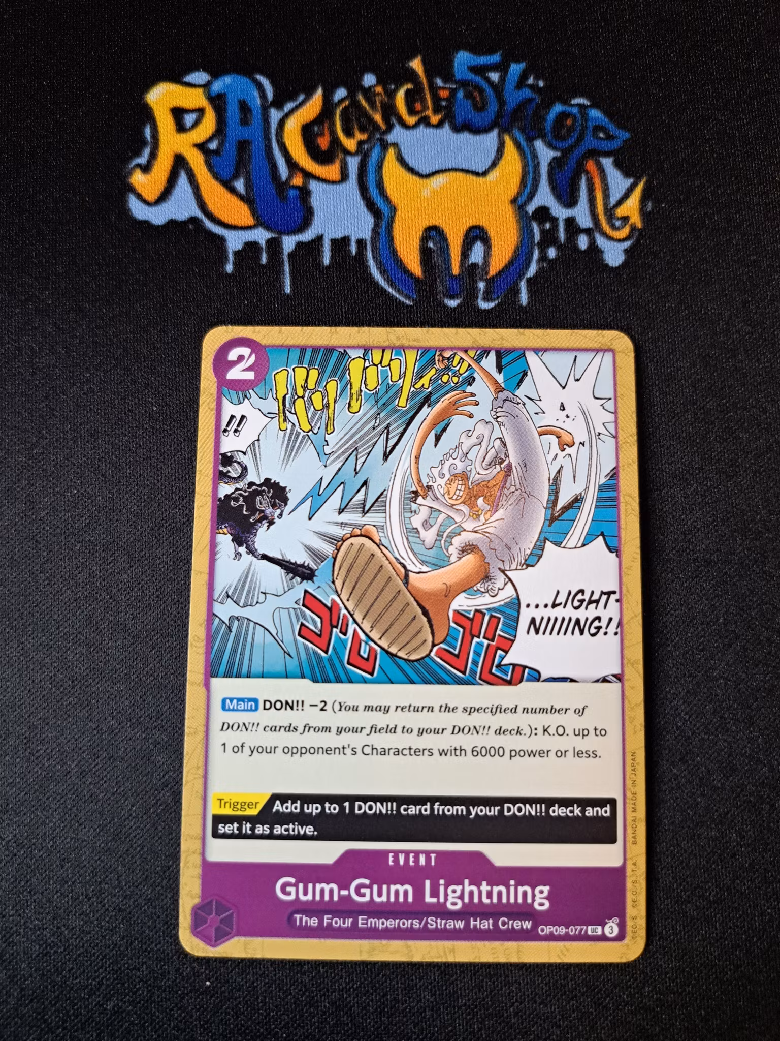 Gum-Gum Lightning Uncommon OP09-077 Emperors in the New World One Piece Card Game