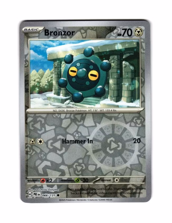 Bronzor Reverse Holo Common 066/133 Prismatic Evolutions Pokemon
