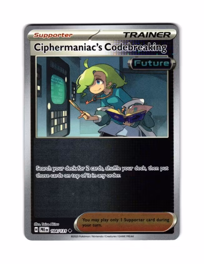 Ciphermaniacs Codebreaking Reverse Holo Uncommon 104/133 Prismatic Evolutions Pokemon
