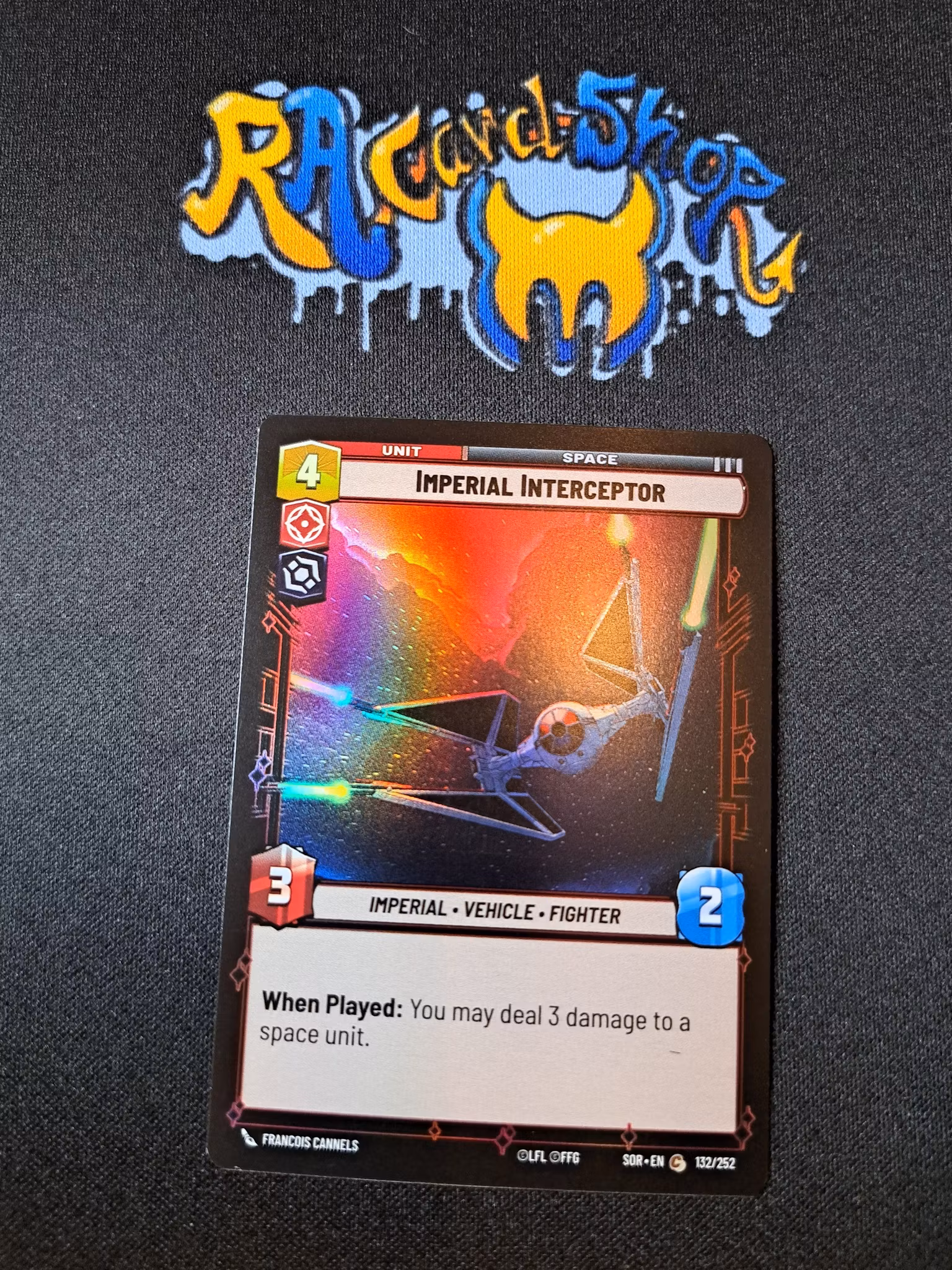 Imperial Interceptor Common Foil 132/252 Spark of the Rebellion (SOR) Star Wars Unlimited