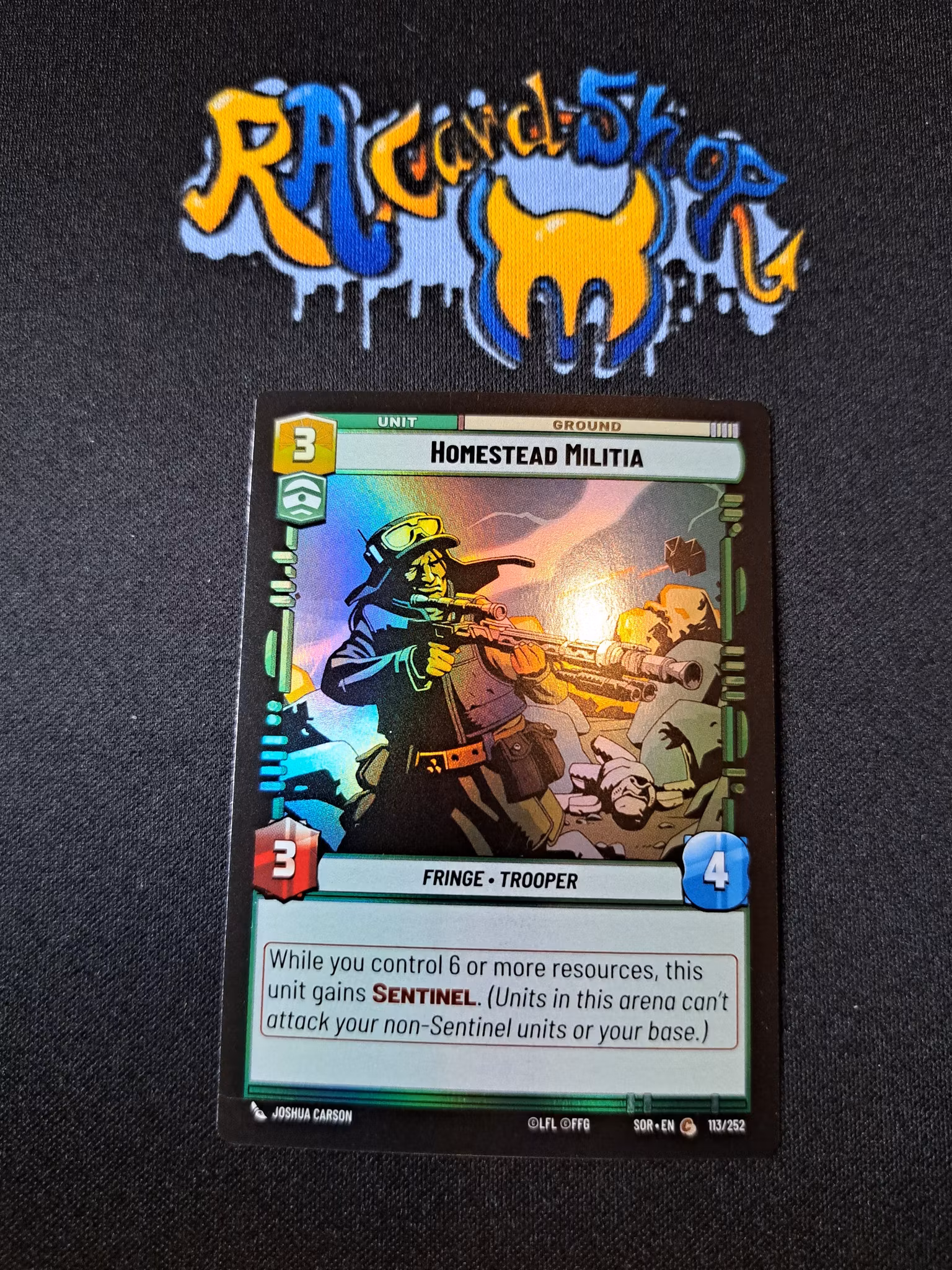 Homestead Militia Common Foil 113/252 Spark of the Rebellion (SOR) Star Wars Unlimited