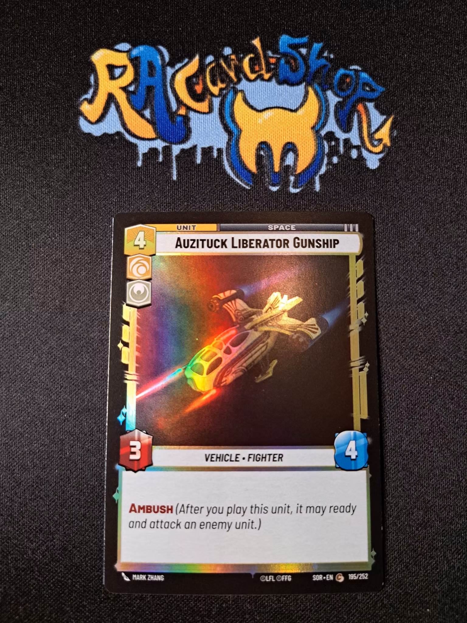 Auzituck Liberator Gunship Common Foil 195/252 Spark of the Rebellion (SOR) Star Wars Unlimited