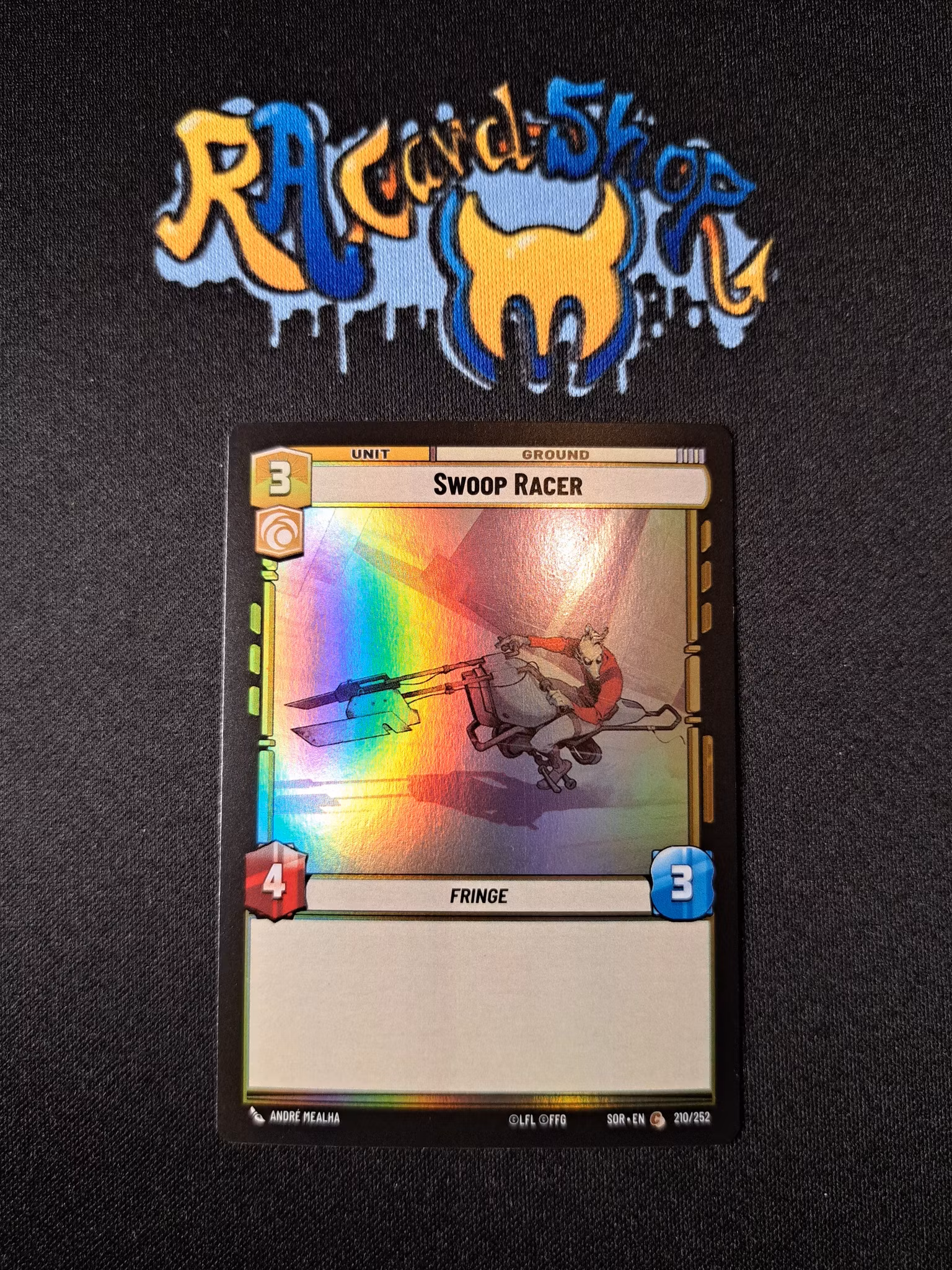 Swoop Racer Common Foil 210/252 Spark of the Rebellion (SOR) Star Wars Unlimited