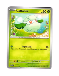 Cottonee Common 007/133 Prismatic Evolutions Pokemon