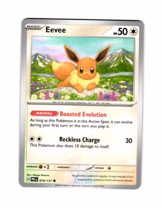 Eevee Common 074/133 Prismatic Evolutions Pokemon