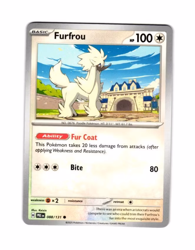 Furfrou Common 088/133 Prismatic Evolutions Pokemon