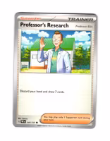 Professor Research Common 123/133 Prismatic Evolutions Pokemon
