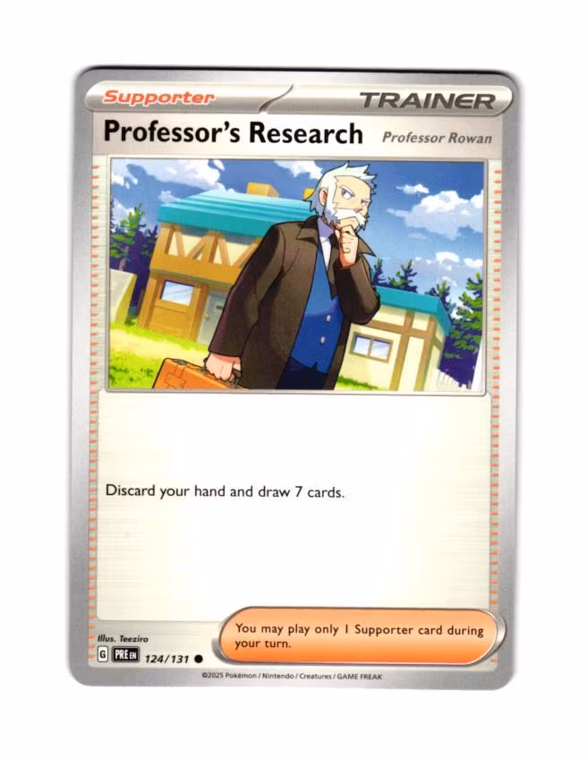 Professor Research Common 124/133 Prismatic Evolutions Pokemon