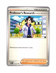 Professor Research Common 125/133 Prismatic Evolutions Pokemon