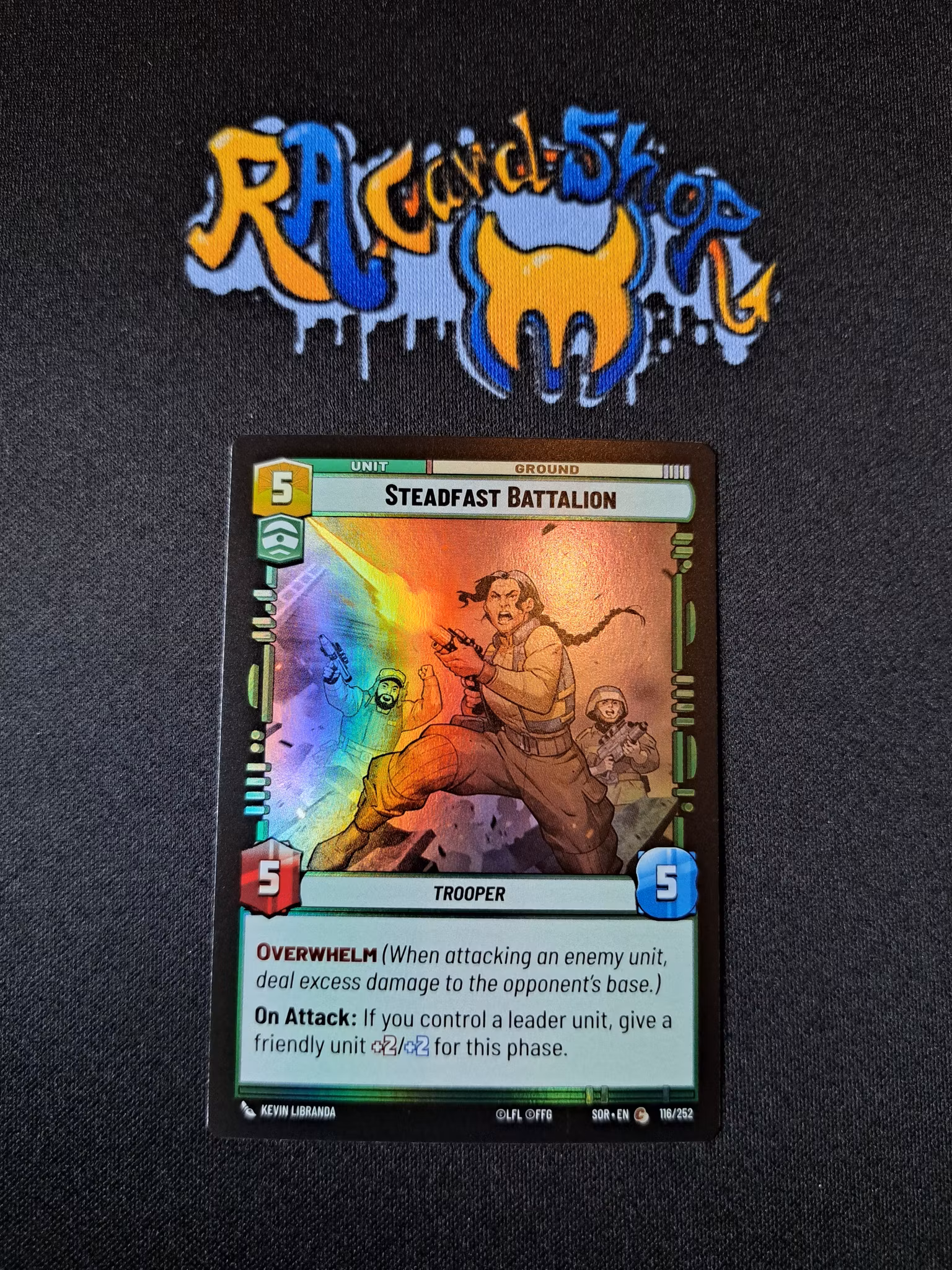 Steadfast Battalion Common Foil 116/252 Spark of the Rebellion (SOR) Star Wars Unlimited