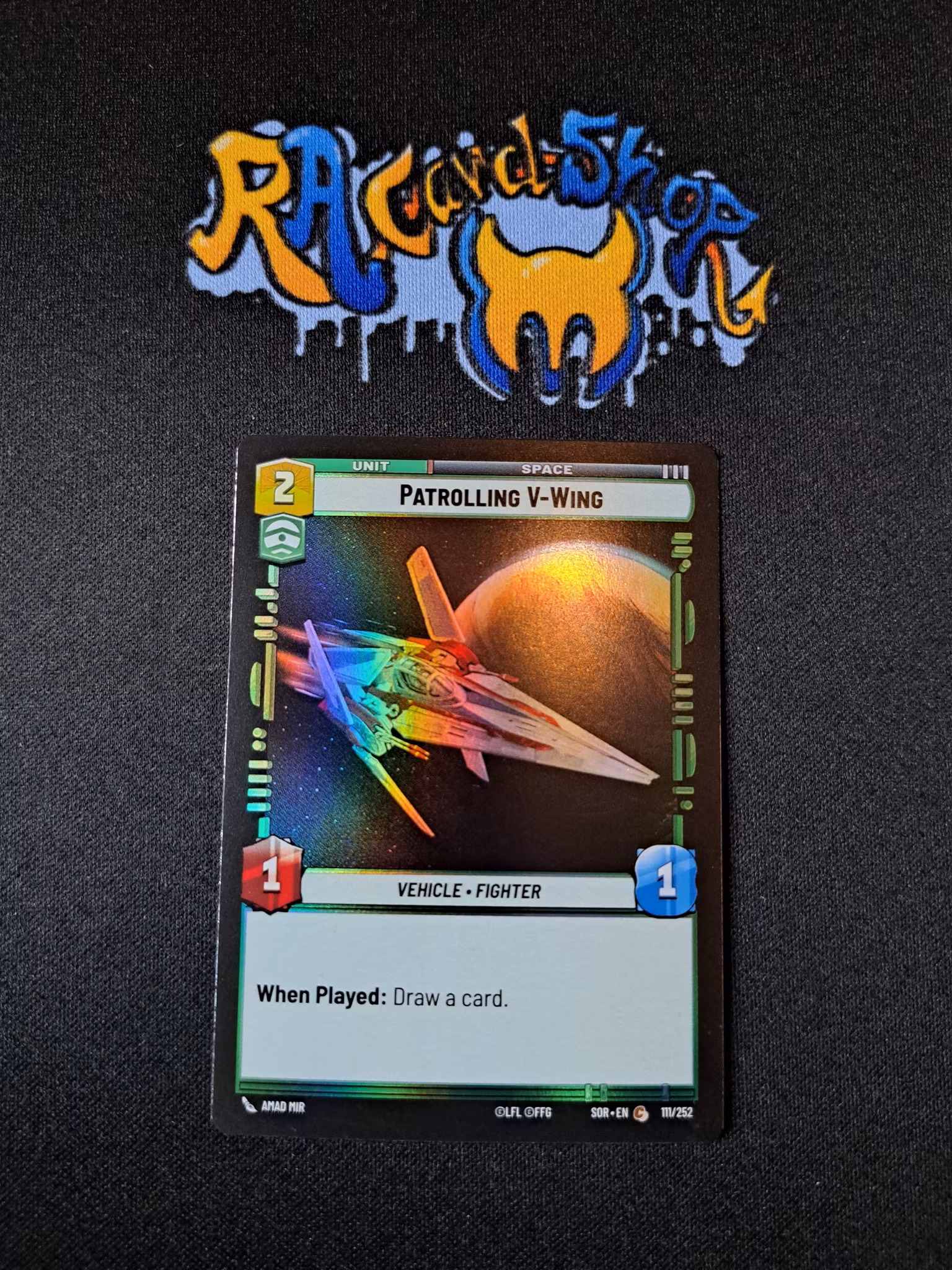 Patrolling V-Wing Common Foil 111/252 Spark of the Rebellion (SOR) Star Wars Unlimited